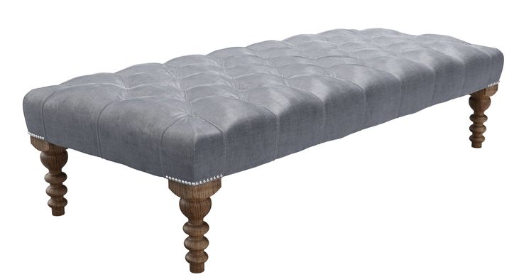 Described on their site as 'a real classic with luxurious, deep pleated buttons that will add glamour and sophistication to any room', this grey velvet footstool is top of Rebeccas wish list!