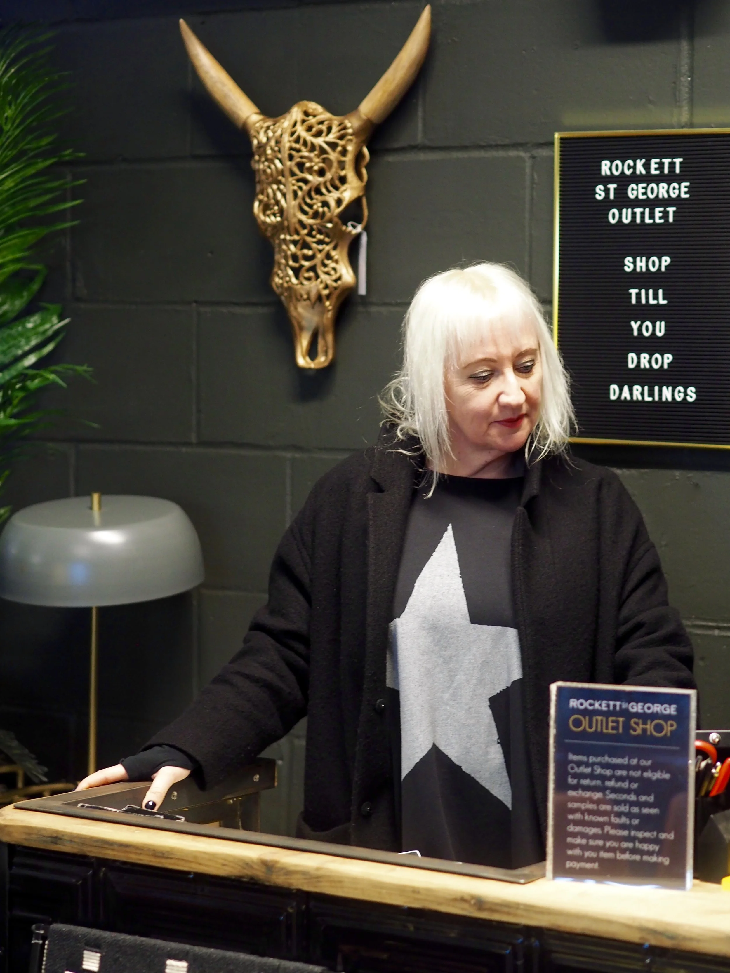 Tina who is running the Outlet Shop