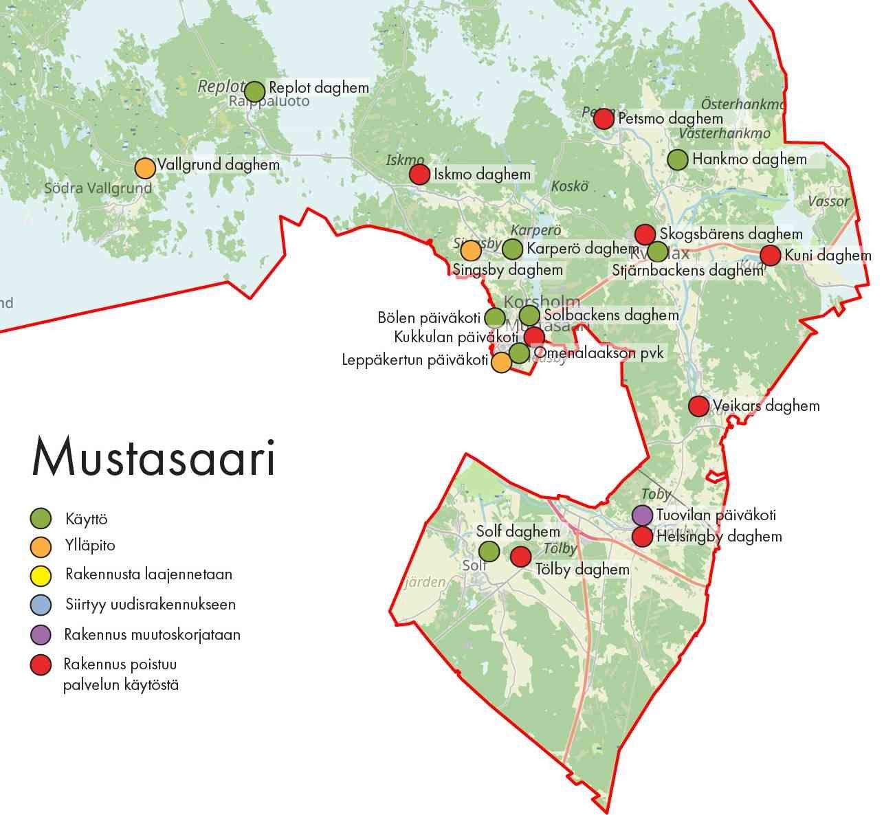 Mustasaaren varhaiskasvatuksen ja opetuksen palveluverkkoselvitys