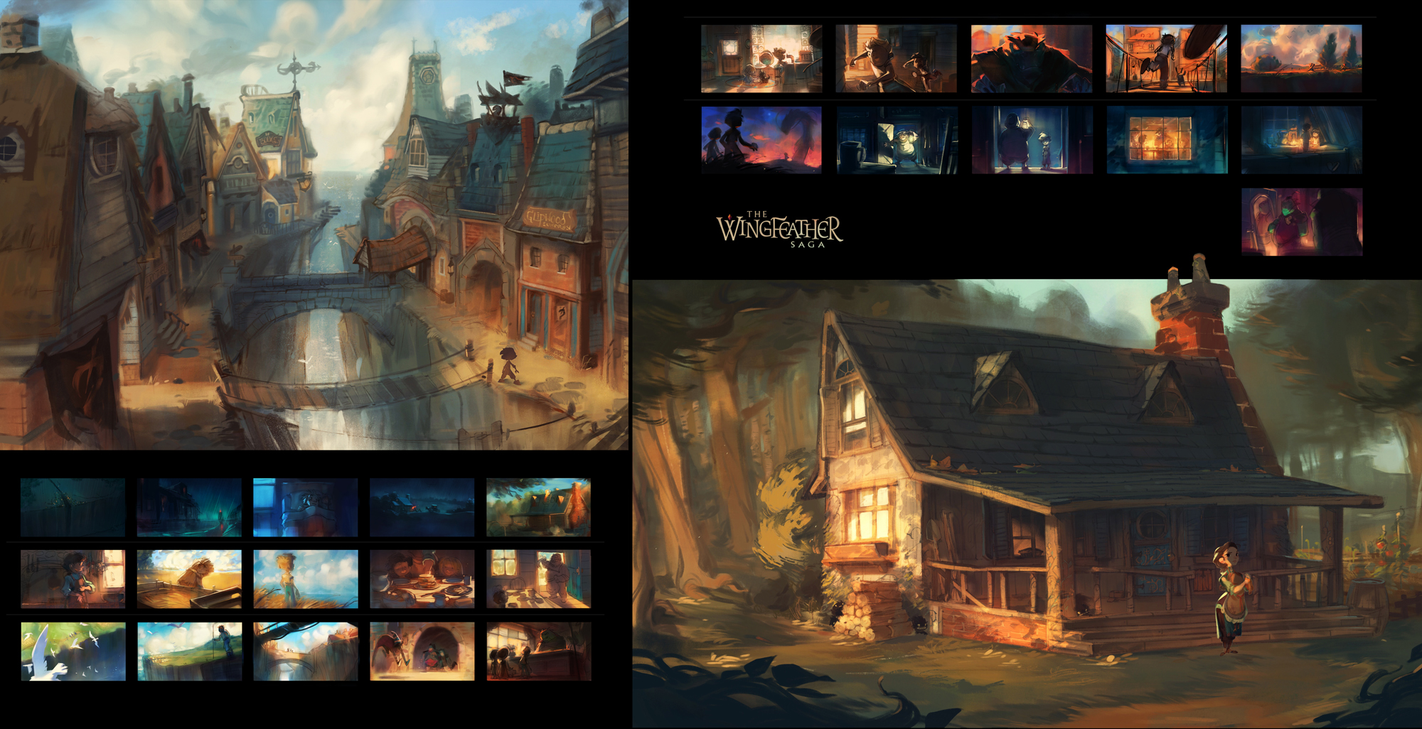 Key location paintings, as well as a color script helped to establish the direction and visual design for the show.
