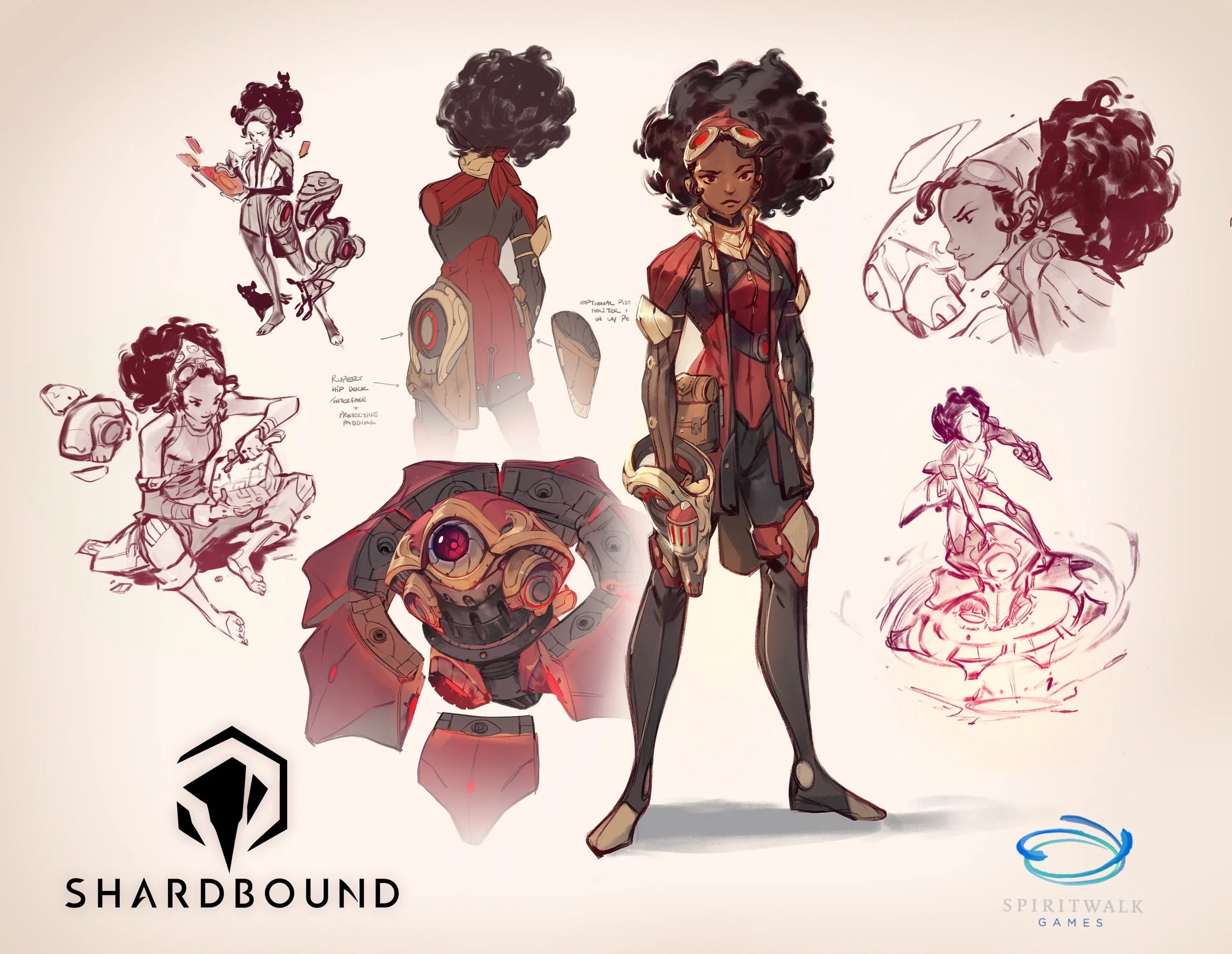 Character concepts for hero characters and creatures for Spiritwalk Games' Shardbound strategy game.