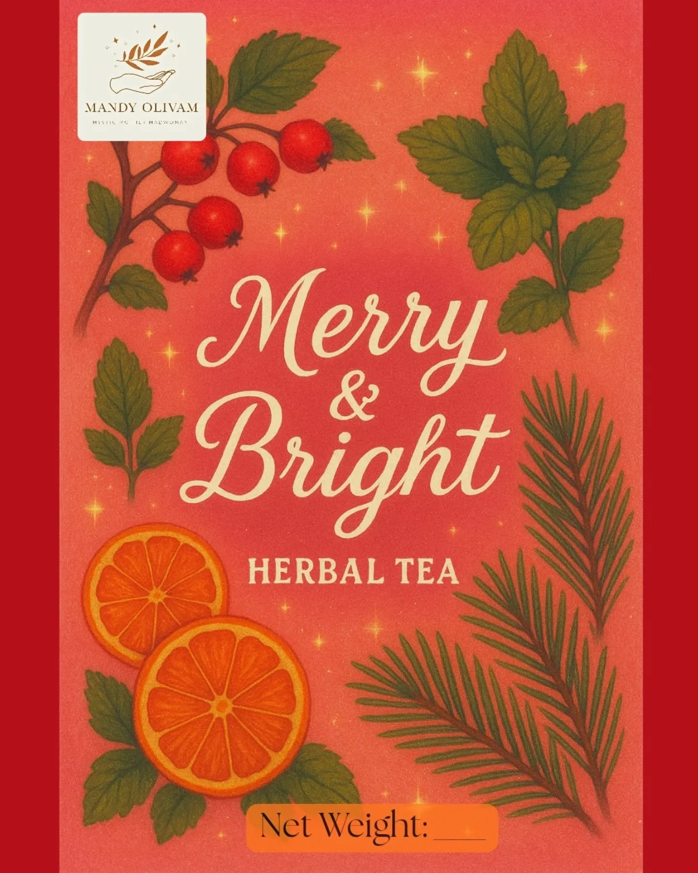 May your days be Merry &amp; Bright! ☕✨ Introducing my next small-batch tea blend, a boost for your heart-space and health this holiday season, available exclusively at @thebluegrasswitch 💖

Four ingredients are blended with love to bring support to