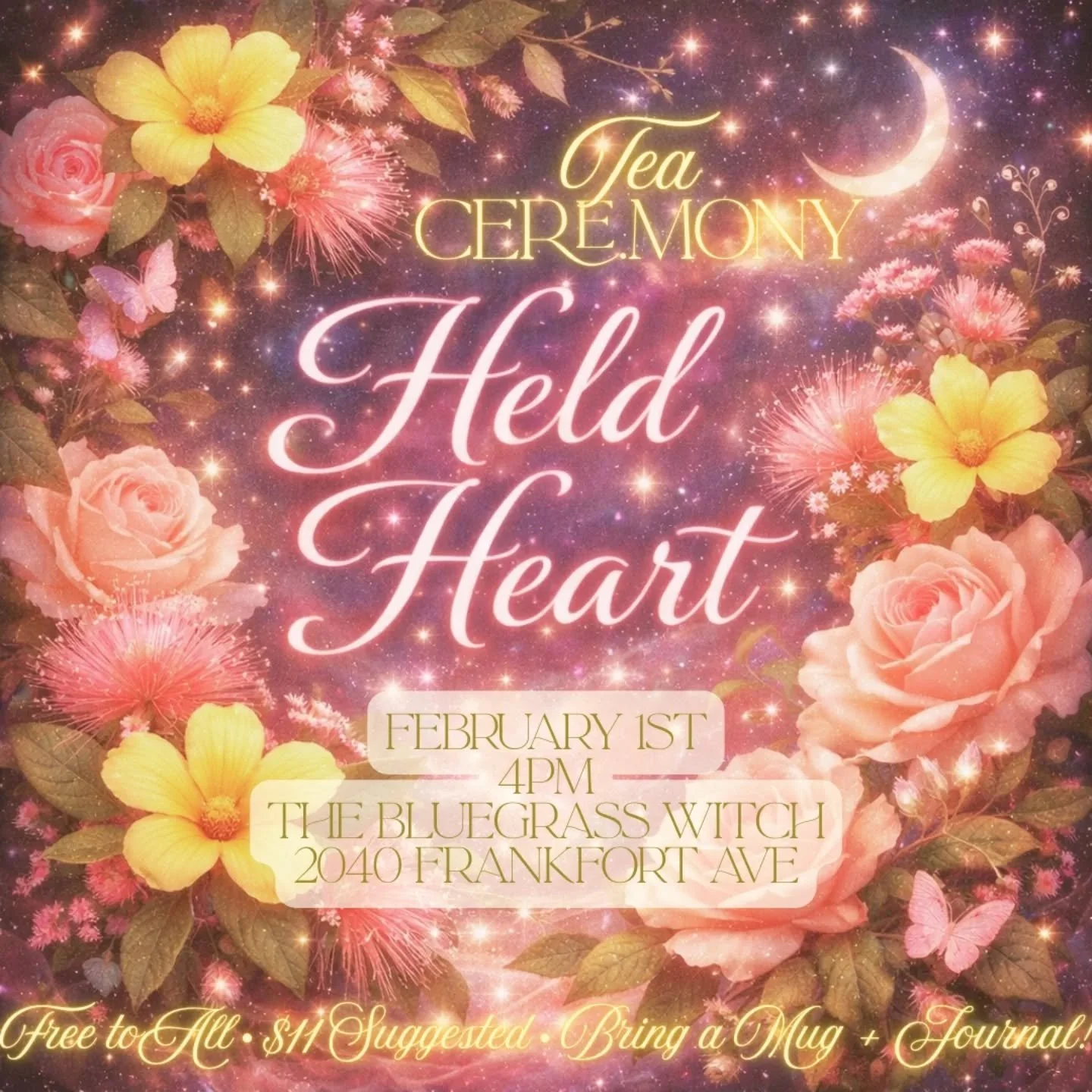 🌹💛🌸 Held Heart Tea Ceremony ✨

Join me for a sensuous space to savor the textures of love our heart field is holding. Dimensions of grief and longing, desire and devotion, romance and radical hospitality, gently ask for our attention in this hour-