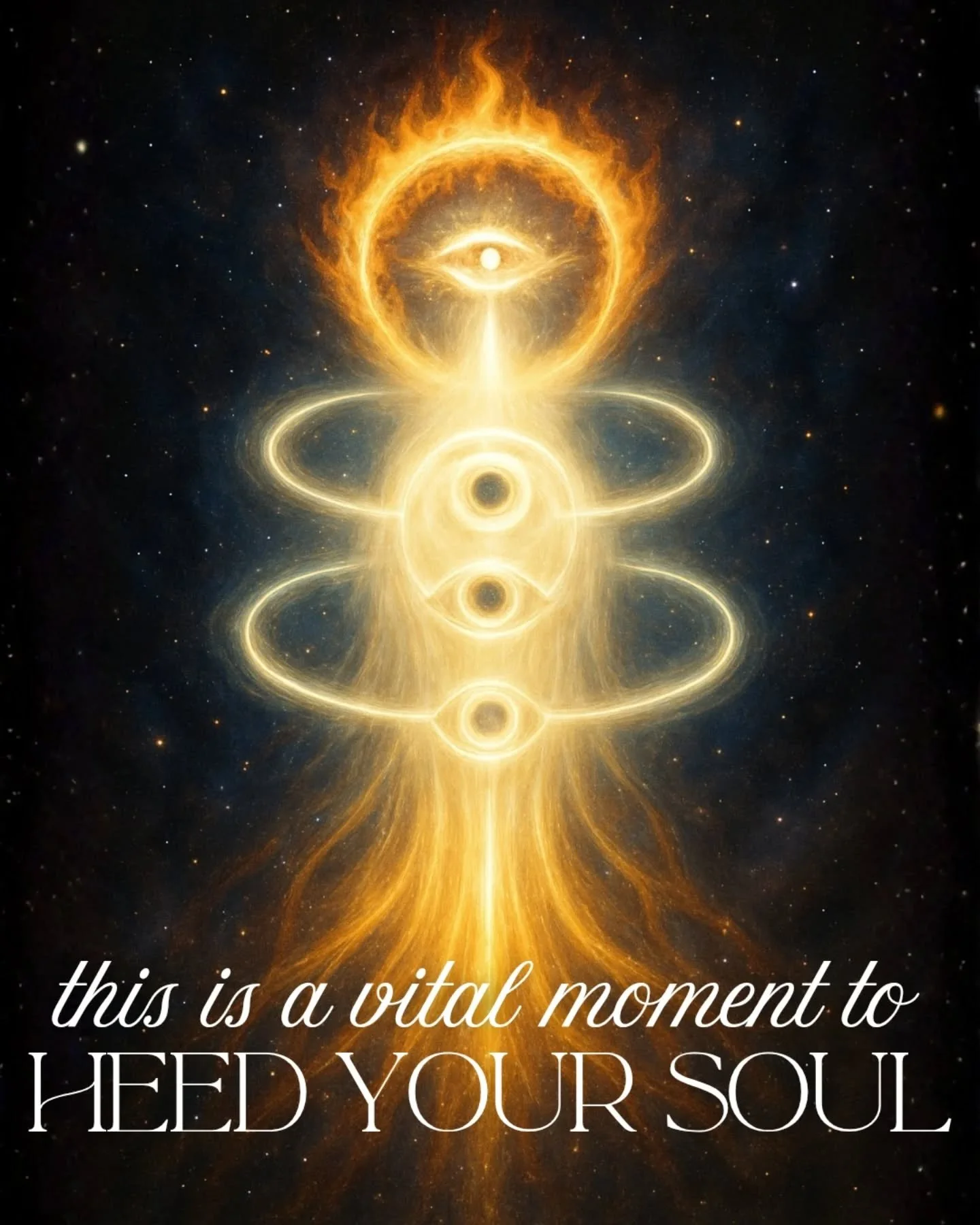 👁️ Listen. Breathe. Heed your soul's call to meet this moment

👁️ You are being directed by forces - not greater than you, because they are also you - that have helped to shape you, expand you, for this very moment in time.

👁️ Who are you? What a