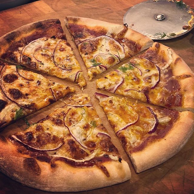 Sourdough pizza. Version 1.0. Embarking on this journey makes me both excited (to develop a tasty naturally leavened pizza dough with the incomparable complexity of a natural sourdough starter) and apprehensive (what caloric good can come of repeated