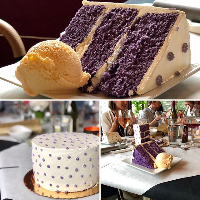 Happy Birthday April! I tried my hand at “Ube Macapuno” cake and I gotta say the Philippines is defly onto something using their sweet purple yam (ube) and the gelatinous sweet coconut (Macapuno). And although it was an act of faith flavo