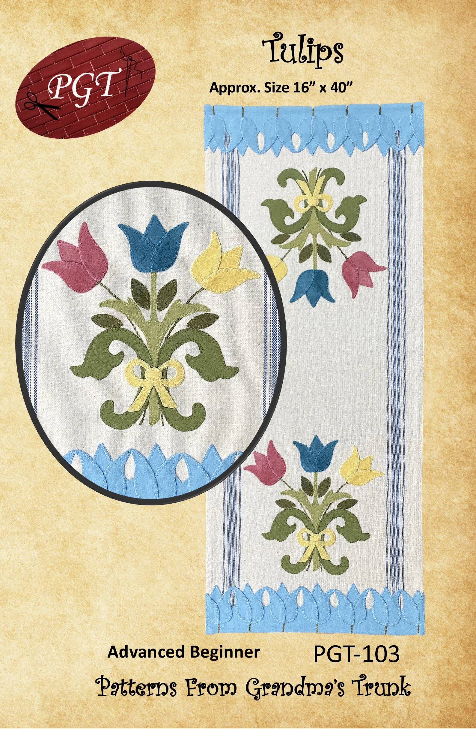 Tulip Table Runner Pattern PDF Download