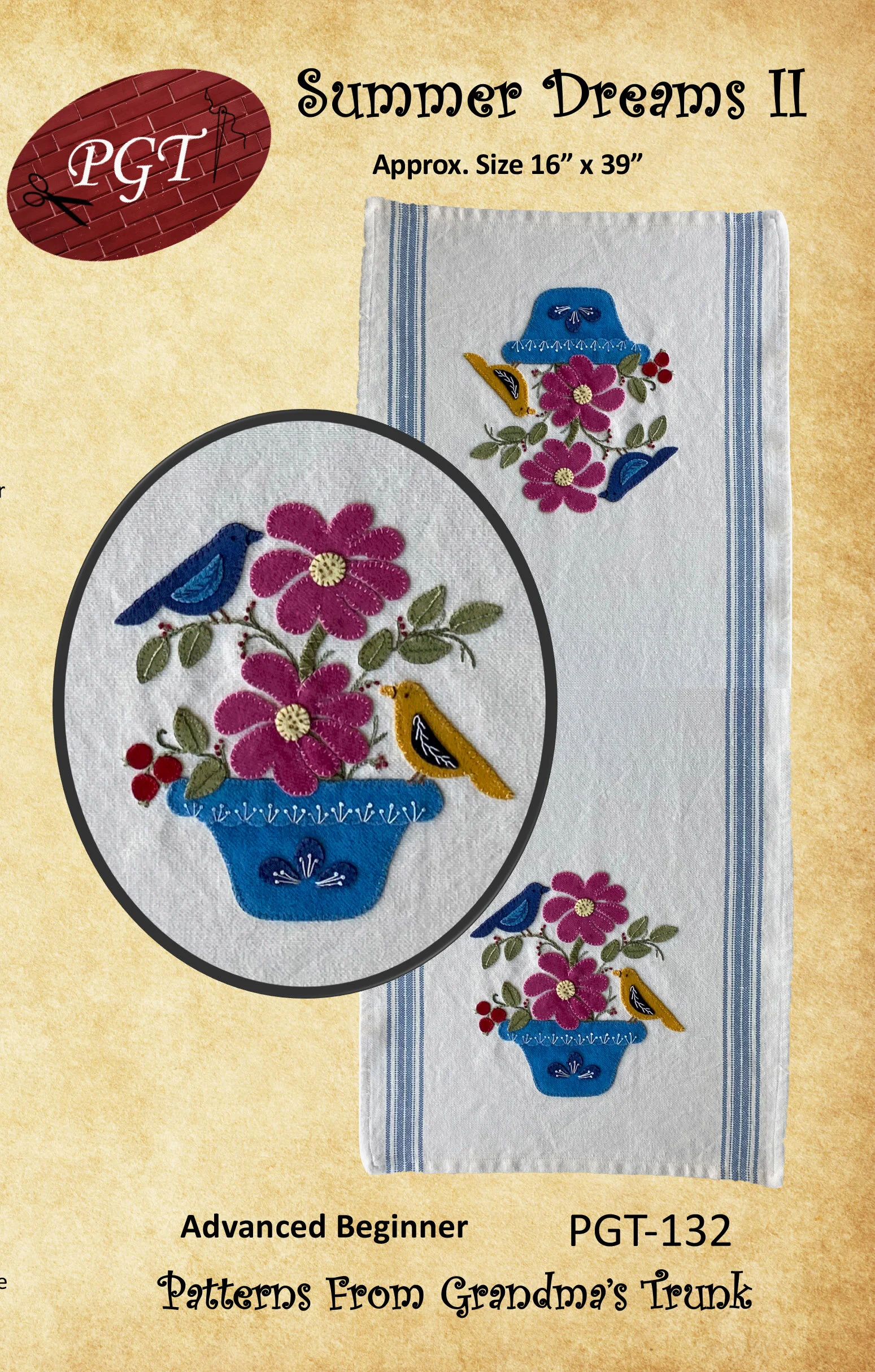 Summer Dreams II Table Runner Pattern (Paper Copy)