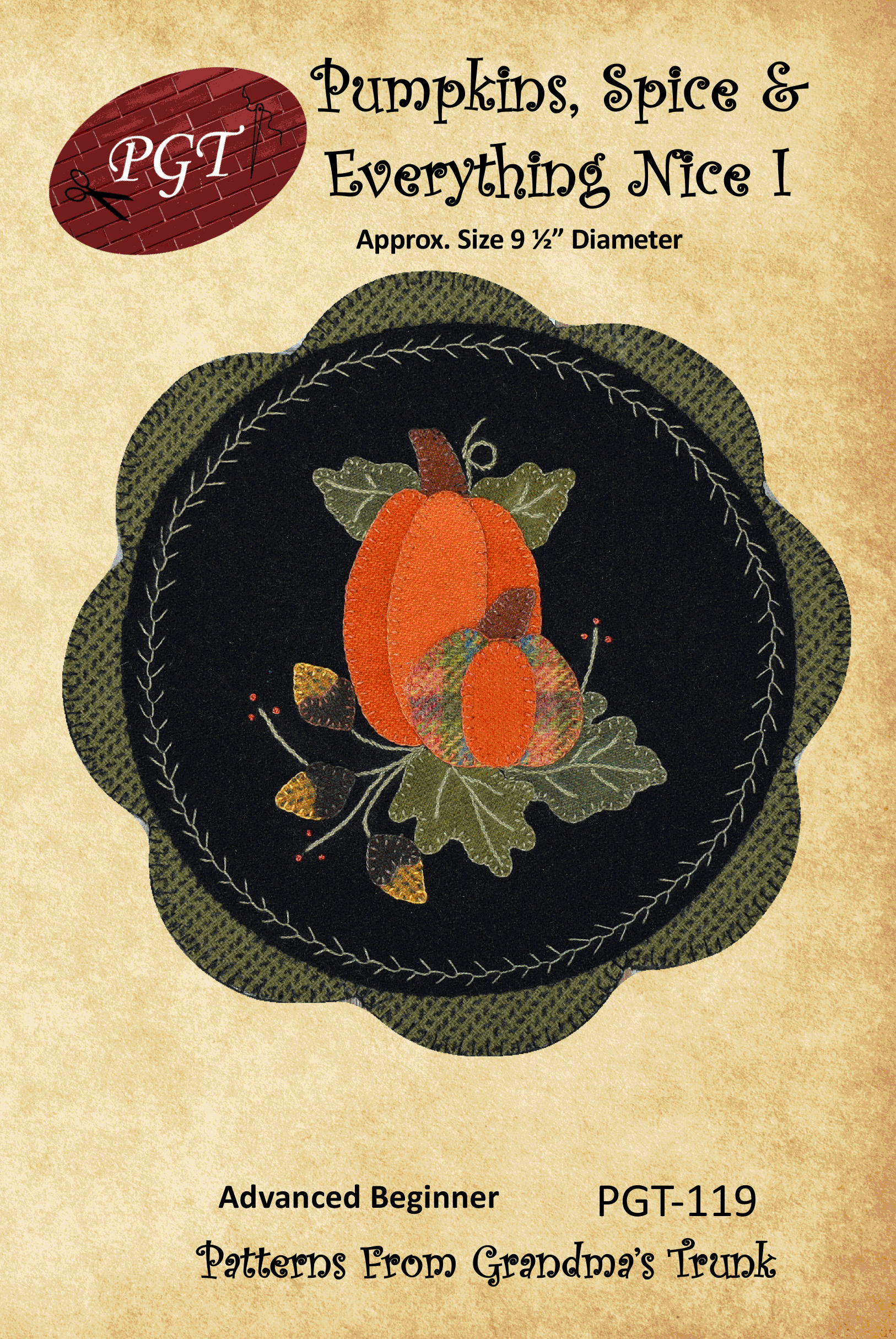 Pumpkins, Spice and Everything Nice I PDF Table Mat Pattern Download