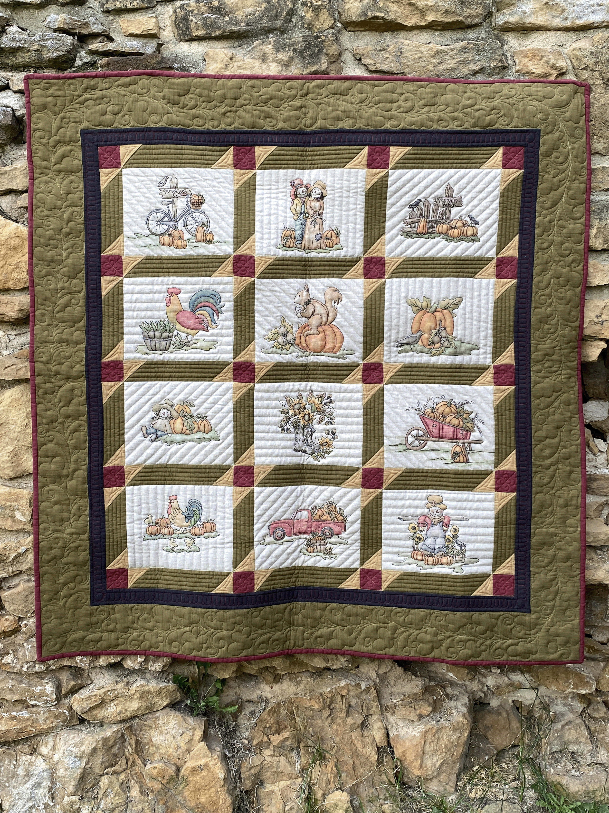 Pre-Printed Linen Set of 12 Two Color Choices