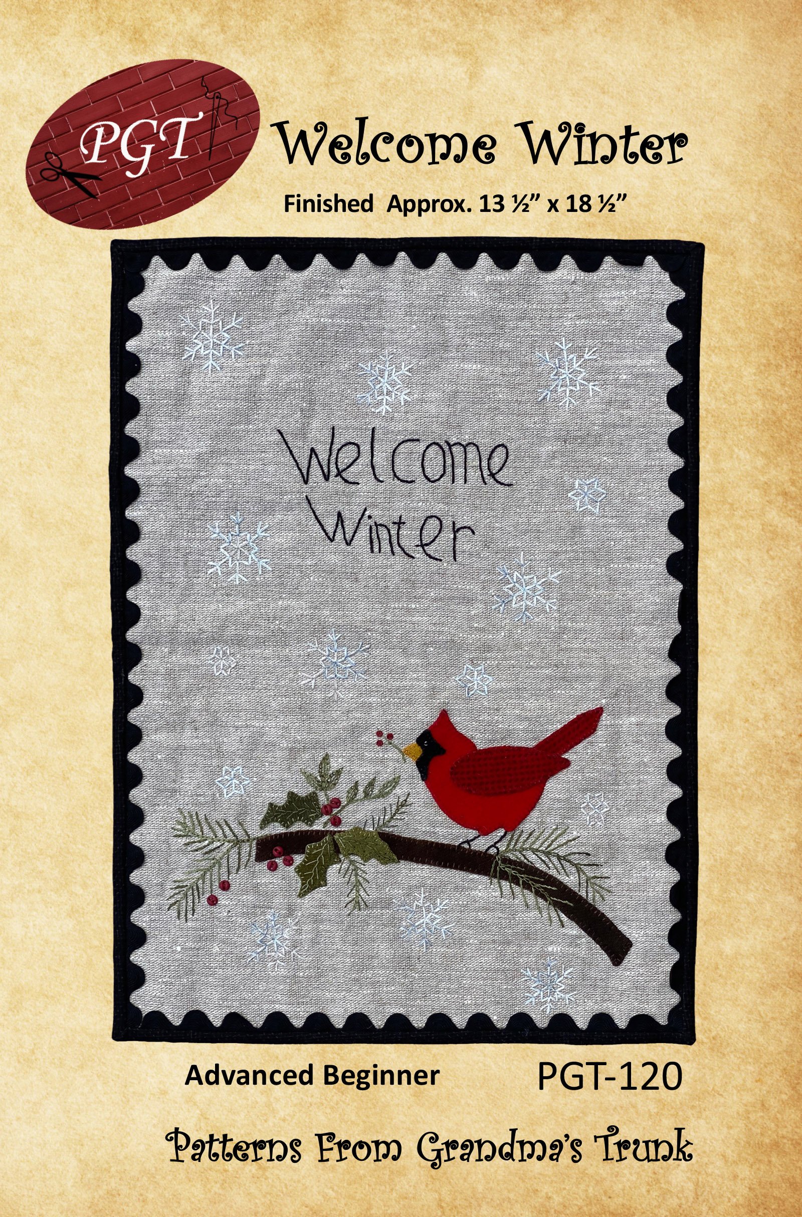 Welcome Winter Wall Hanging Kit with Pattern