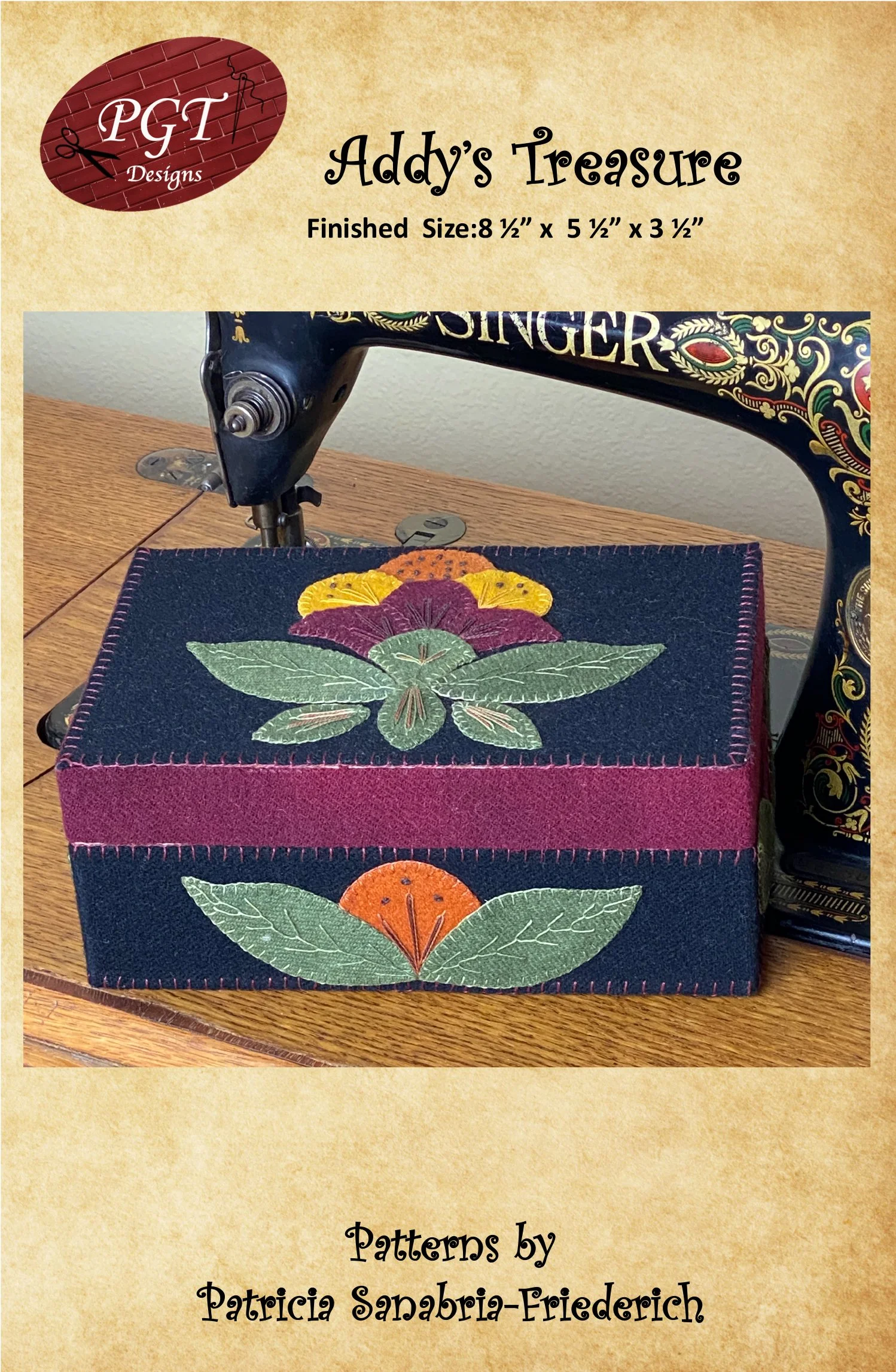 Addy's Treasures Wool Appliqué Kit w/ box