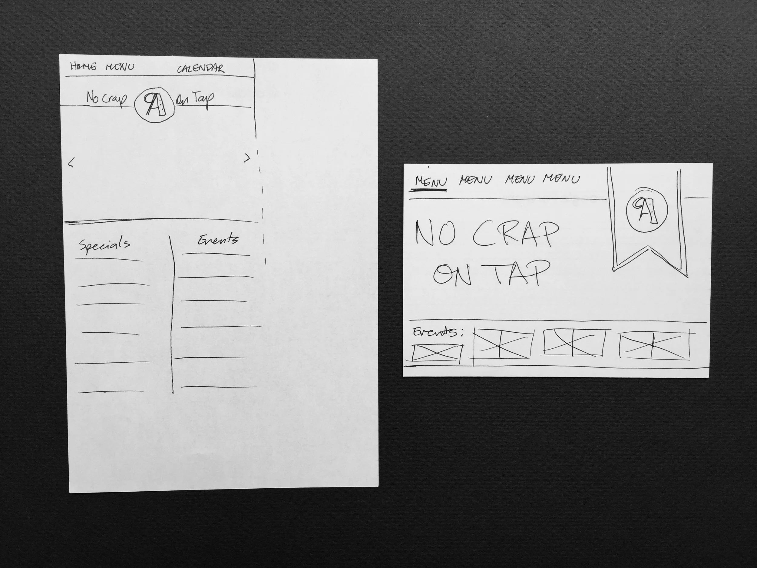  Acadia Pub rough sketches. 