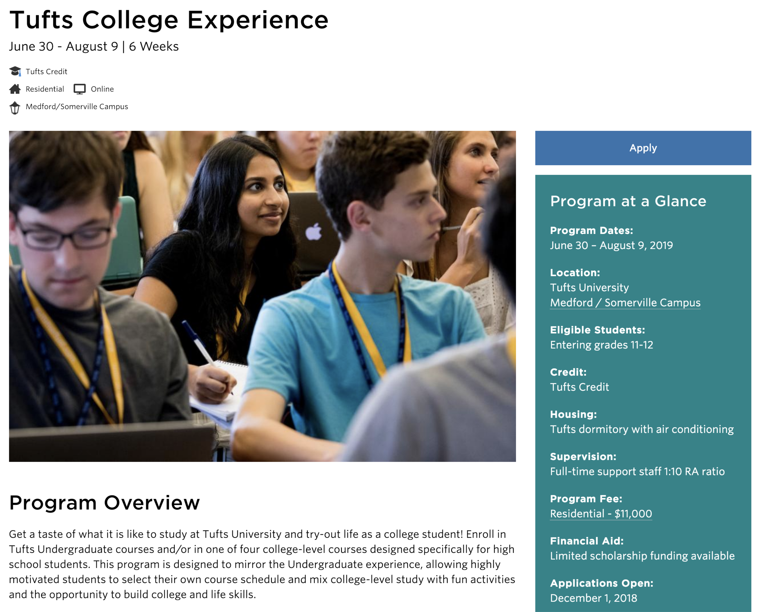 Program Content Type - Page