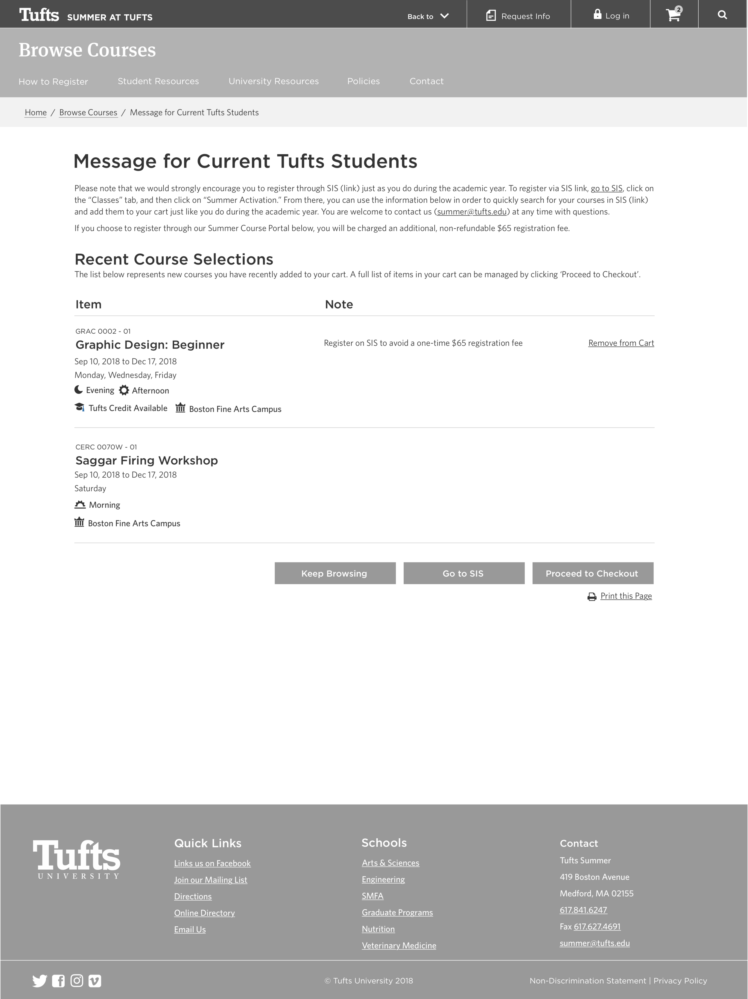 Message for Tufts Students