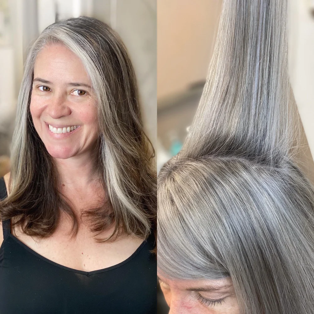 How Does Gray Hair Transition Work? — APRIL MARKLEY HAIR