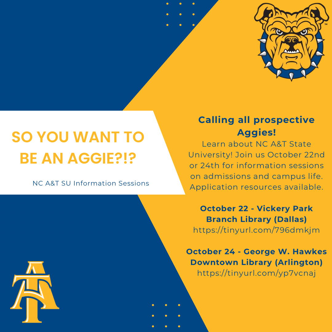 SO YOU WANT TO BE AN AGGIE NC A&T SU INFORMATION SESSION (Arlington)