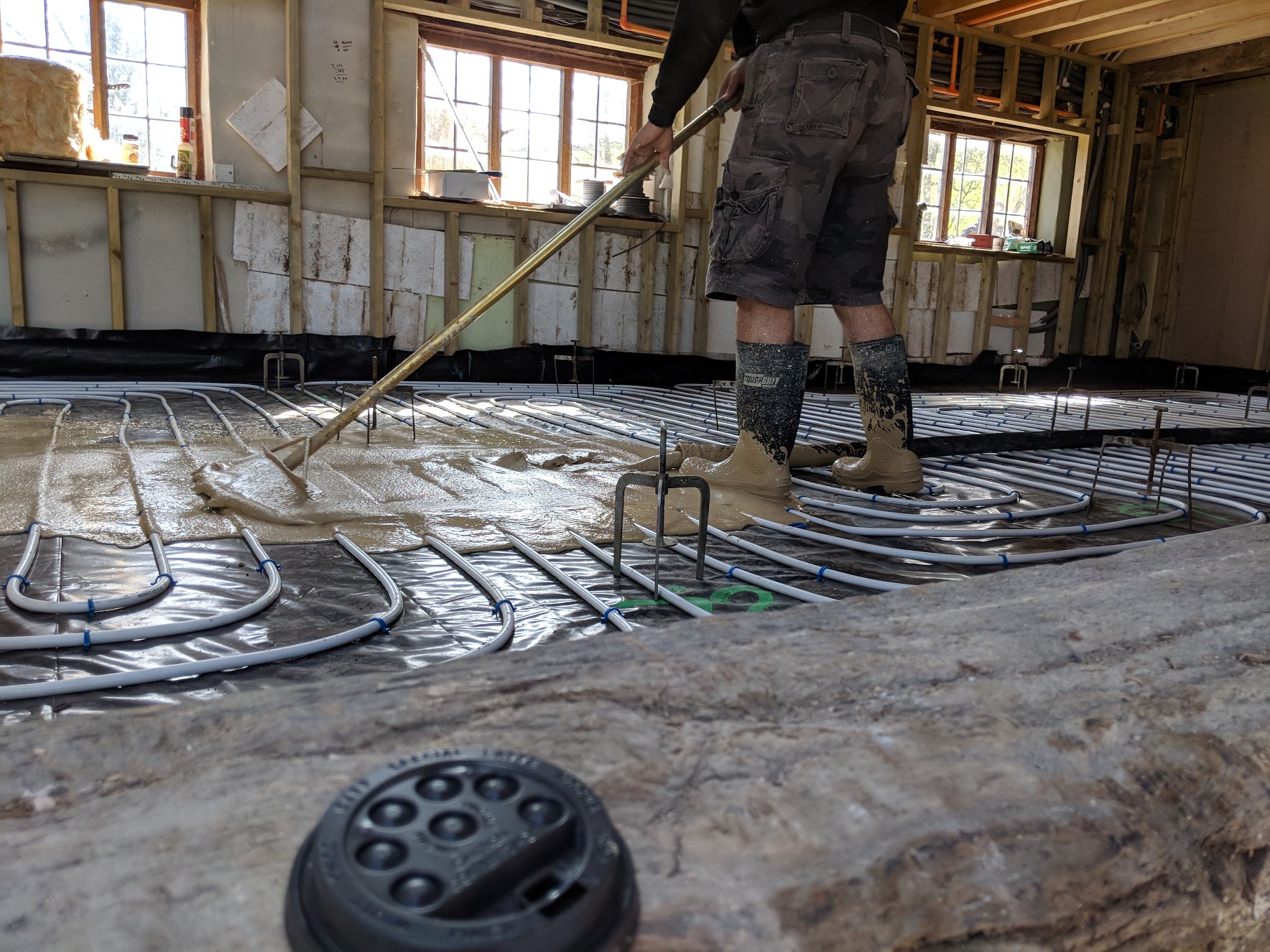 Over 100 square metres of underfloor heating