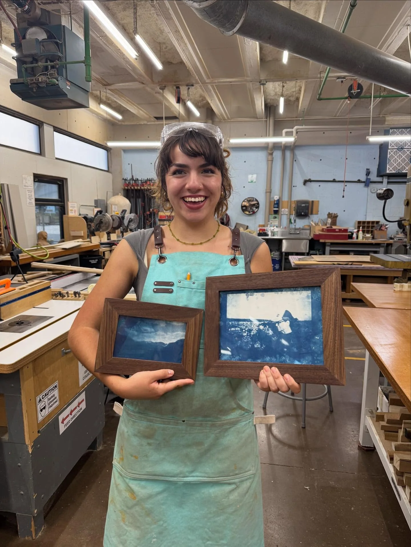 Hi my name is Manola and I am a sophomore student tech in the wood shop majoring in fiber! I am really interested in how woodworking can be combined with my fiber work. I have used woodworking to act as a form of display for instillations and as cut 