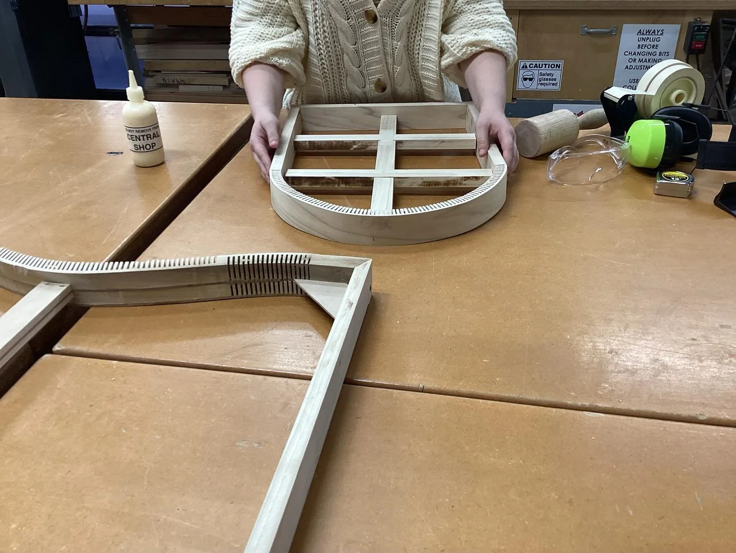 Fun strainers getting finished in the shop today! @madyvanness.art @syd_laster