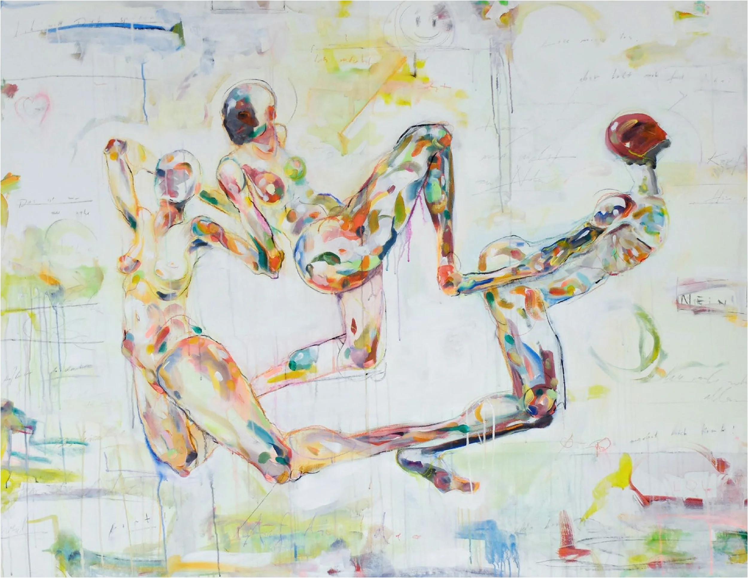 Dissociate Philipp Pieroth Acrylic, aquarelle and charcoal on canvas 1400 x 1800 x 40 mm Price On Request