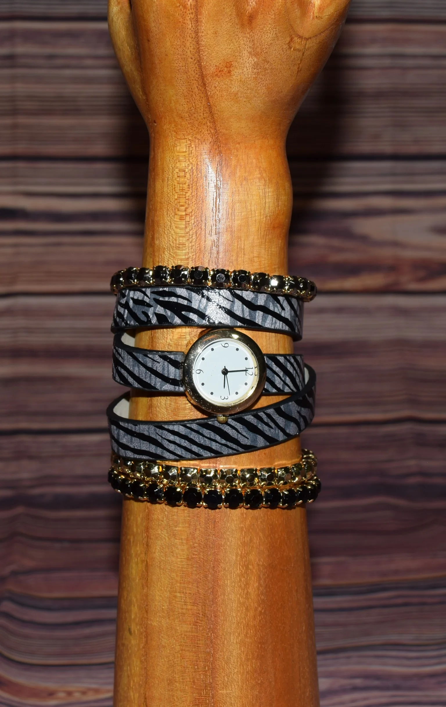 Wrap bracelet and watch