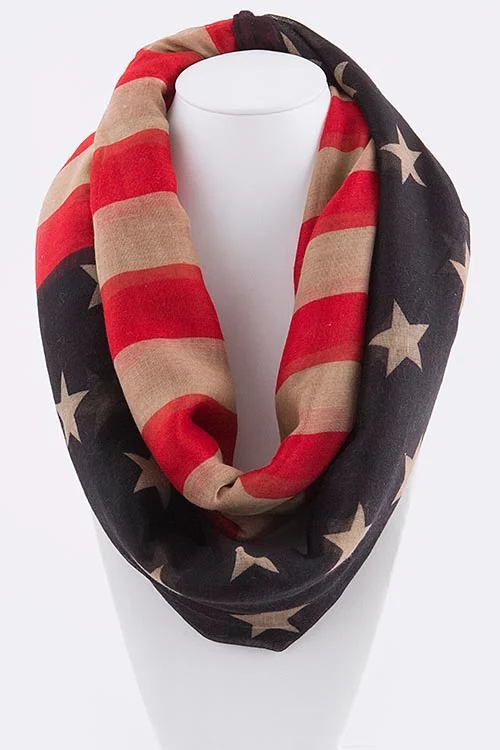 American Flag Infinity Scarf