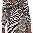 Animal Print Wrap Dress