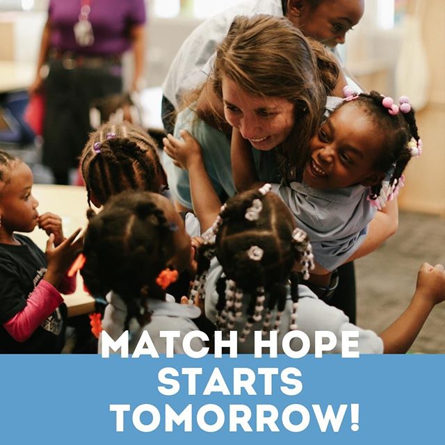 Match Hope launches TOMORROW! Help us reach our goal of $10,000 each dollar will be matched dollar for dollar! Stay tuned for more info on how you can donate and events going on!