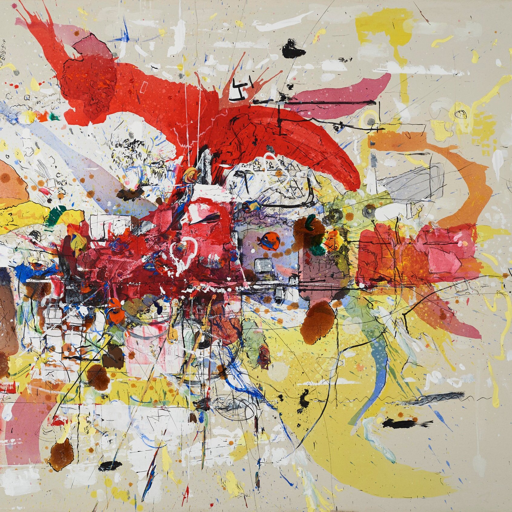   Marcelo Legrand  Sin título  , 2019-2020   Acrílico sobre tela  148 x 220 cm  Galería SUR 