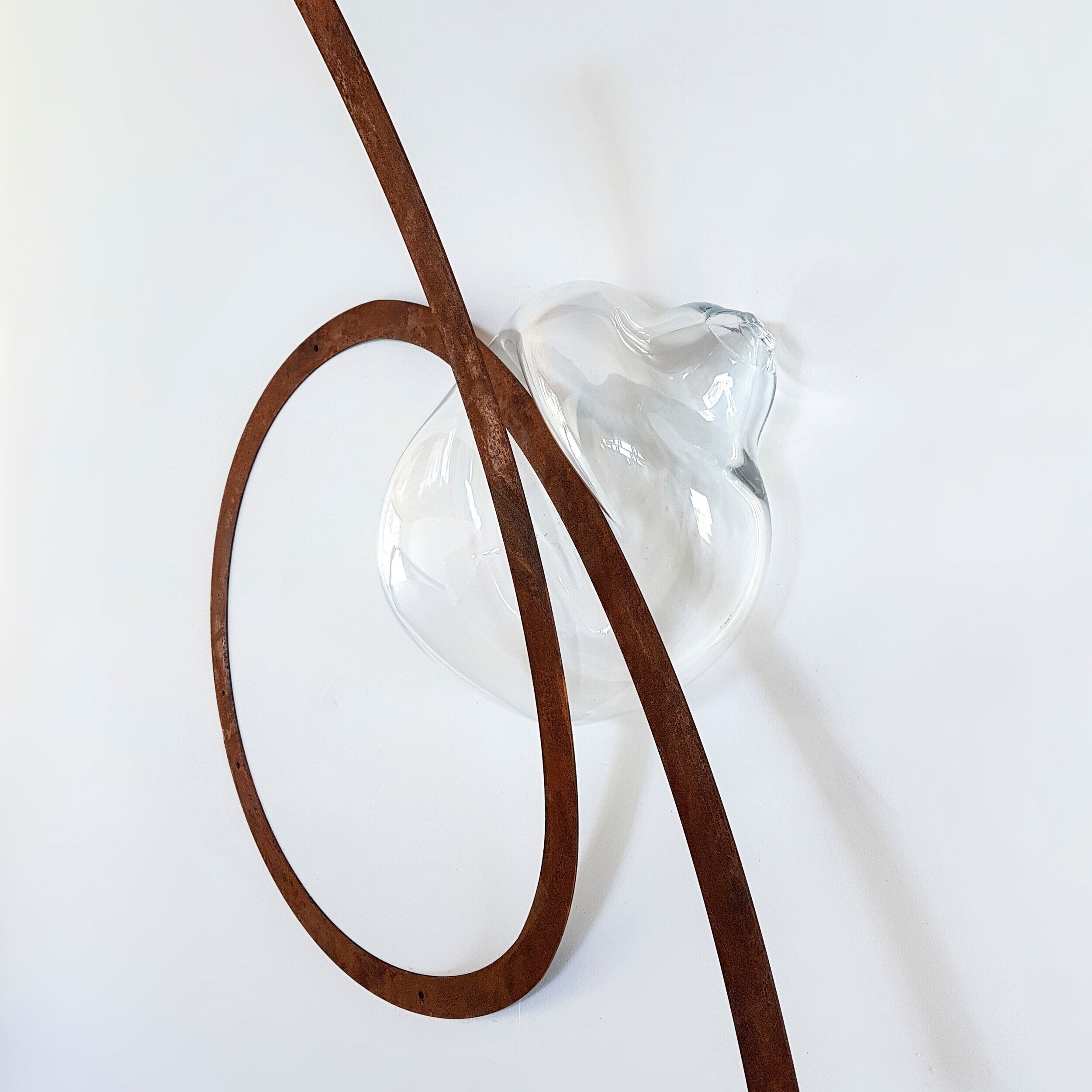   Túlio Pinto  Complicity Vector #4  , 2018  Glass bubble and steel  120 x 130 x 41 cm  Piero Atchugarry Gallery 