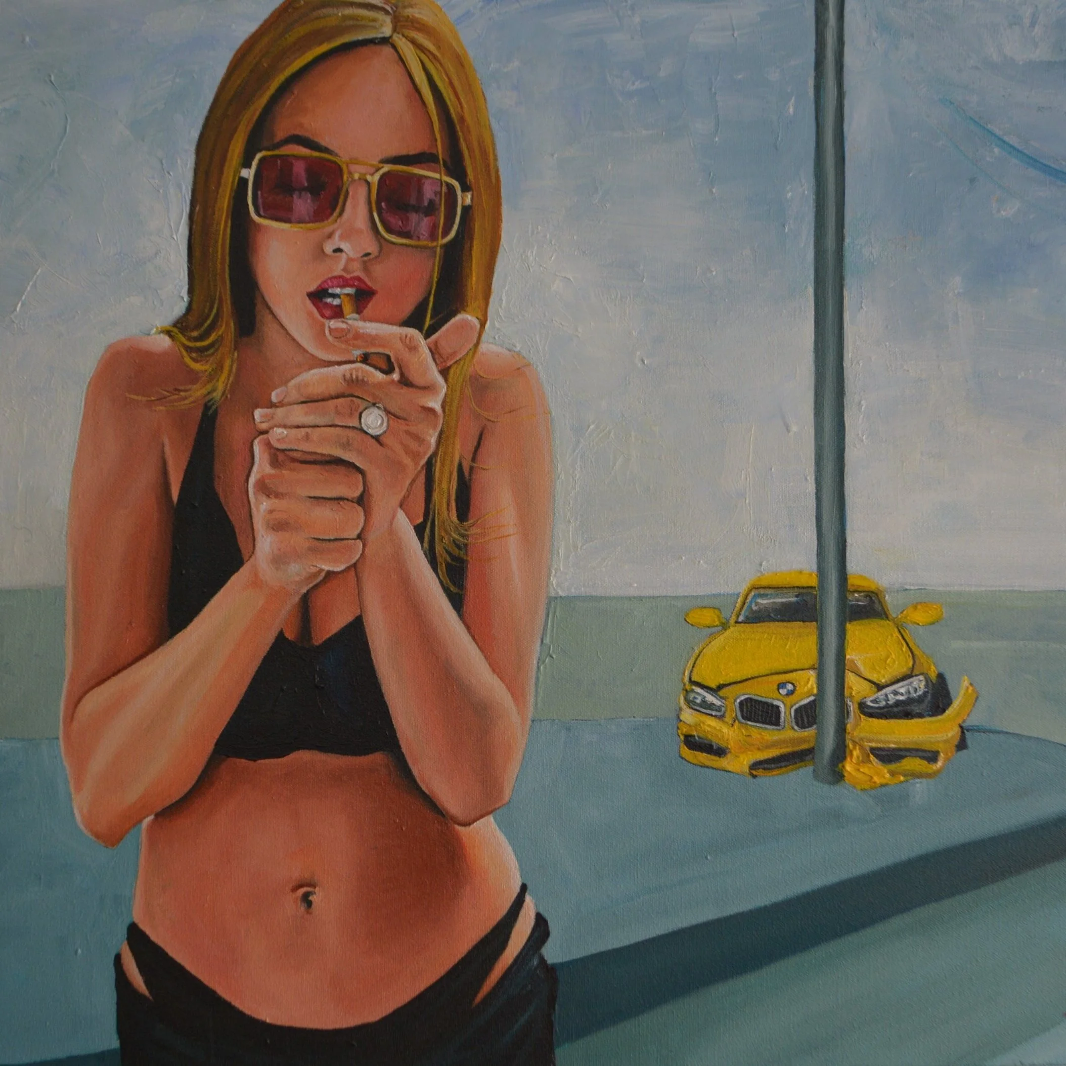 David Mendoza      Don’t give a fuck  , 2020 Óleo sobre tela   60 x 50 cm Fixed Project Lima