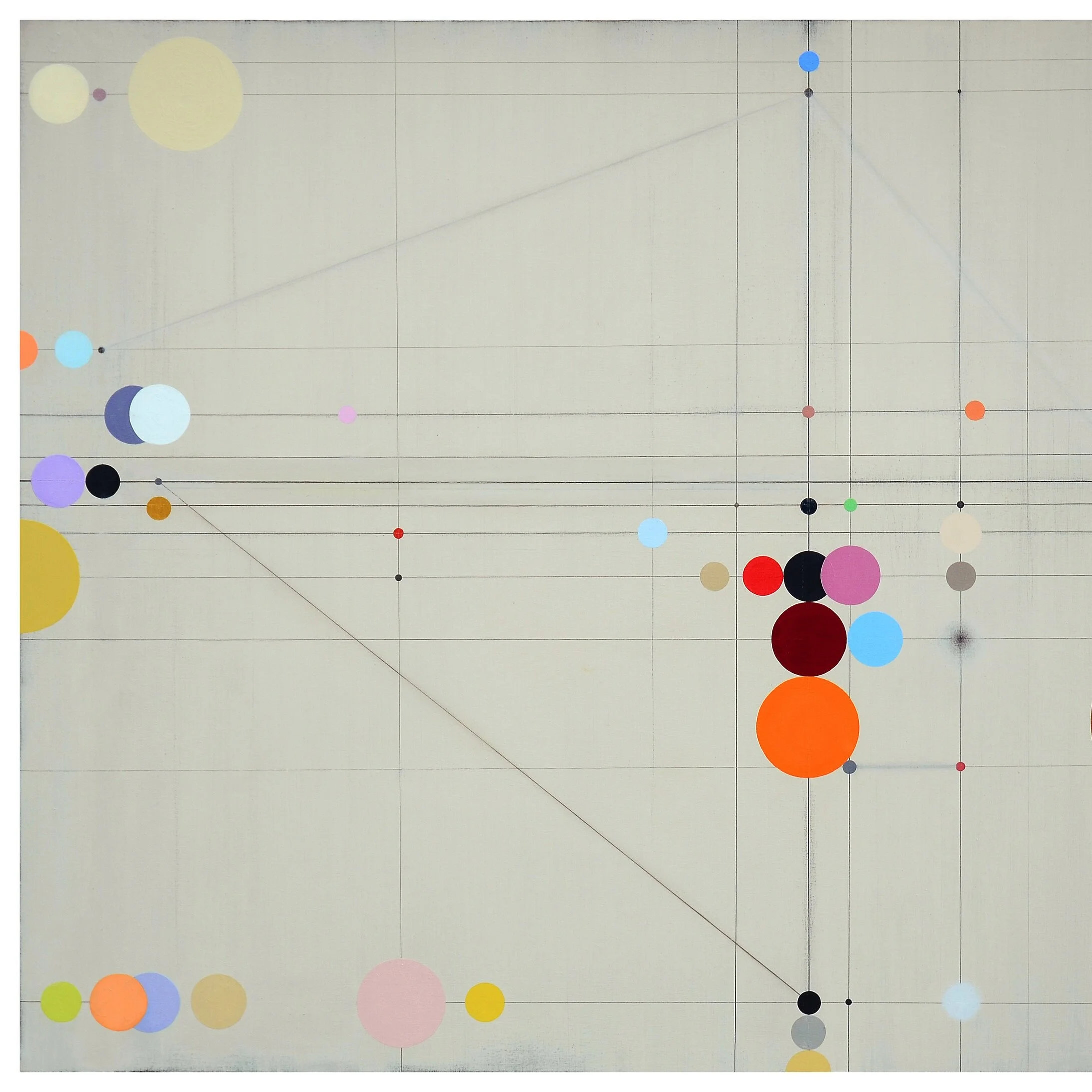 Felipe Oyarzún  Cosmogonía 1  , 2019 Óleo sobre tela 140 x 165 cm Galería Tarquinia