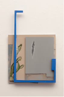 Galeria del Paseo_Ana Tiscornia_Inside the Blue Fence_ 2023_Plaster, acrylic and paper on panel_38,1 x 25,4 cm.png