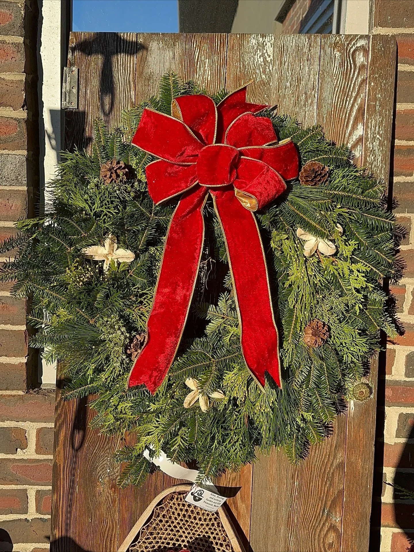 Sneak peak into our beautiful handmade wreaths!!
.
We&rsquo;re fully stocked with loads of beautiful wreaths, winter berries, roping, red twig and everything else you need!! 
.
Stop on by and shop with us we&rsquo;re open daily 8:00 - 5:00 accept for