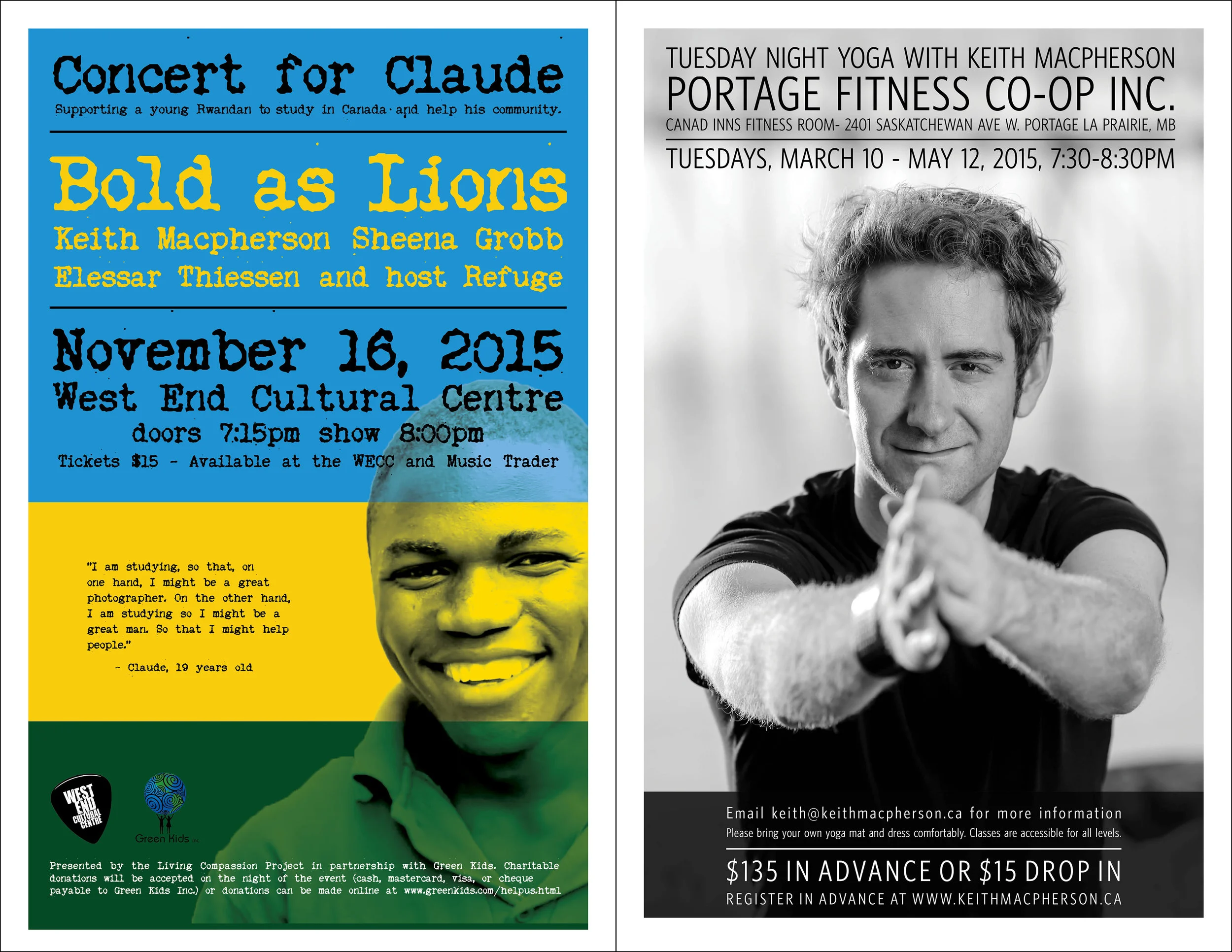 Fundraiser and Yoga - poster design