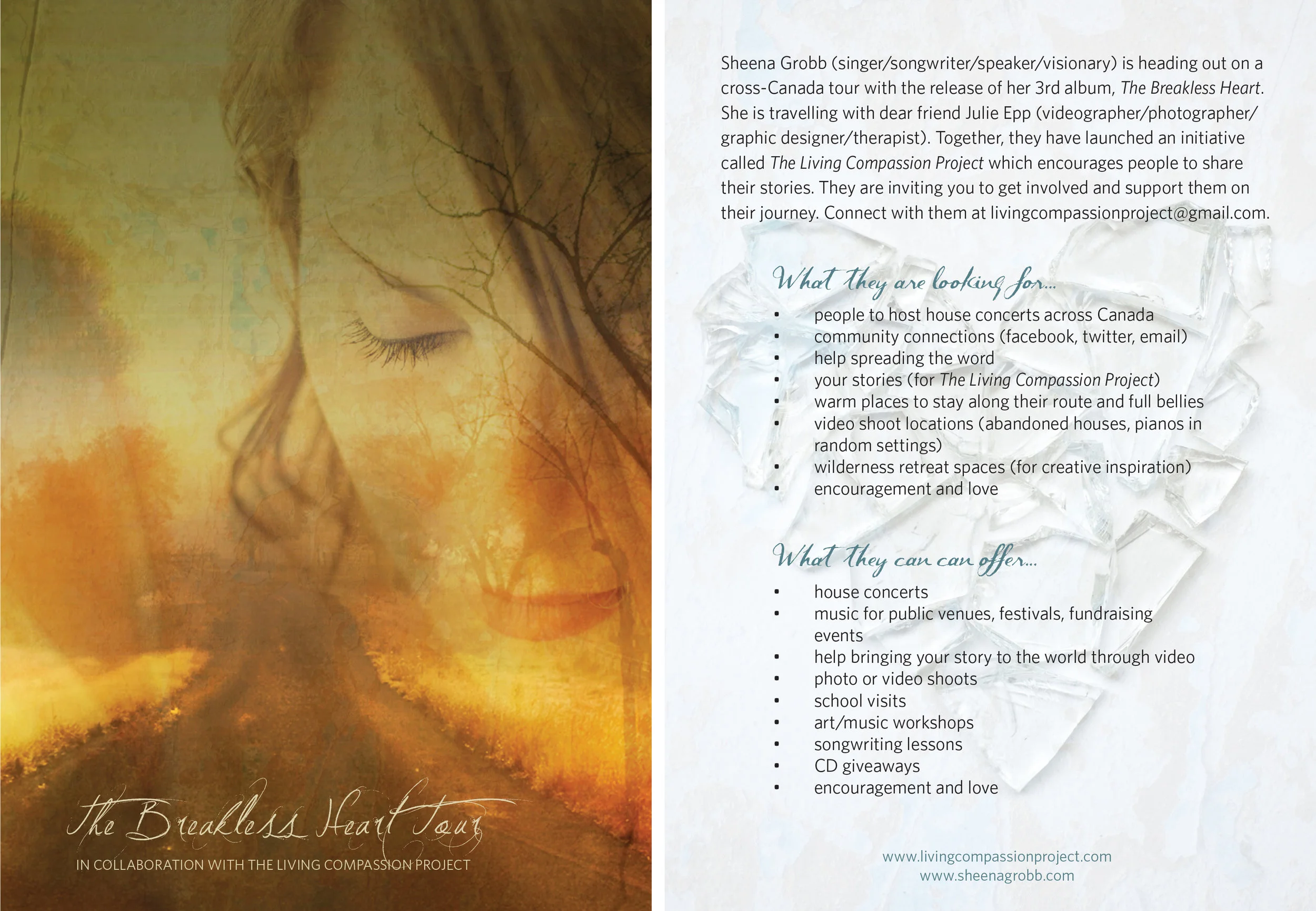 Sheena Grobb - tour postcard