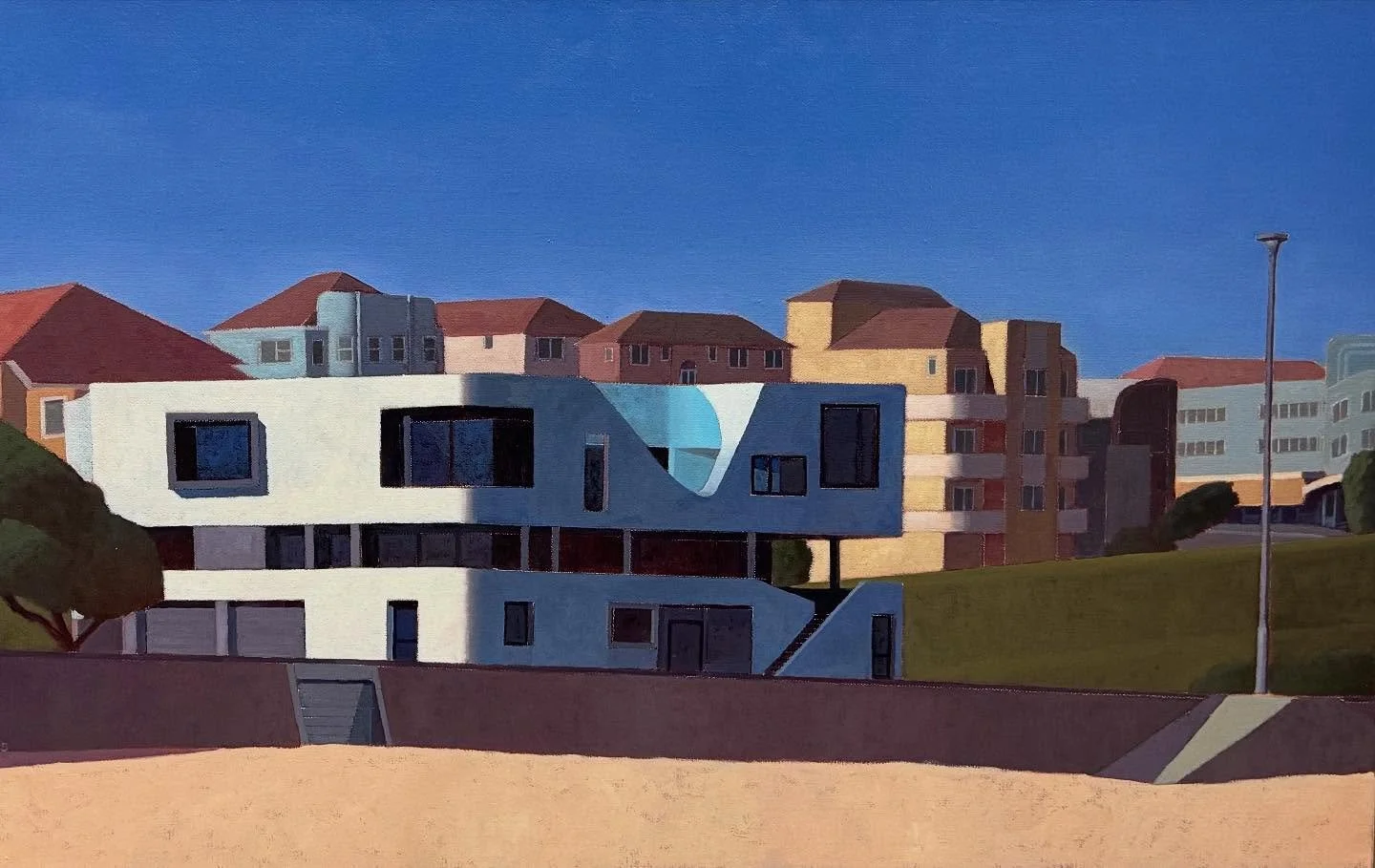Recently completed painting, &ldquo;North Bondi Surf Club&rdquo;, 51cm x 81cm, oil on linen