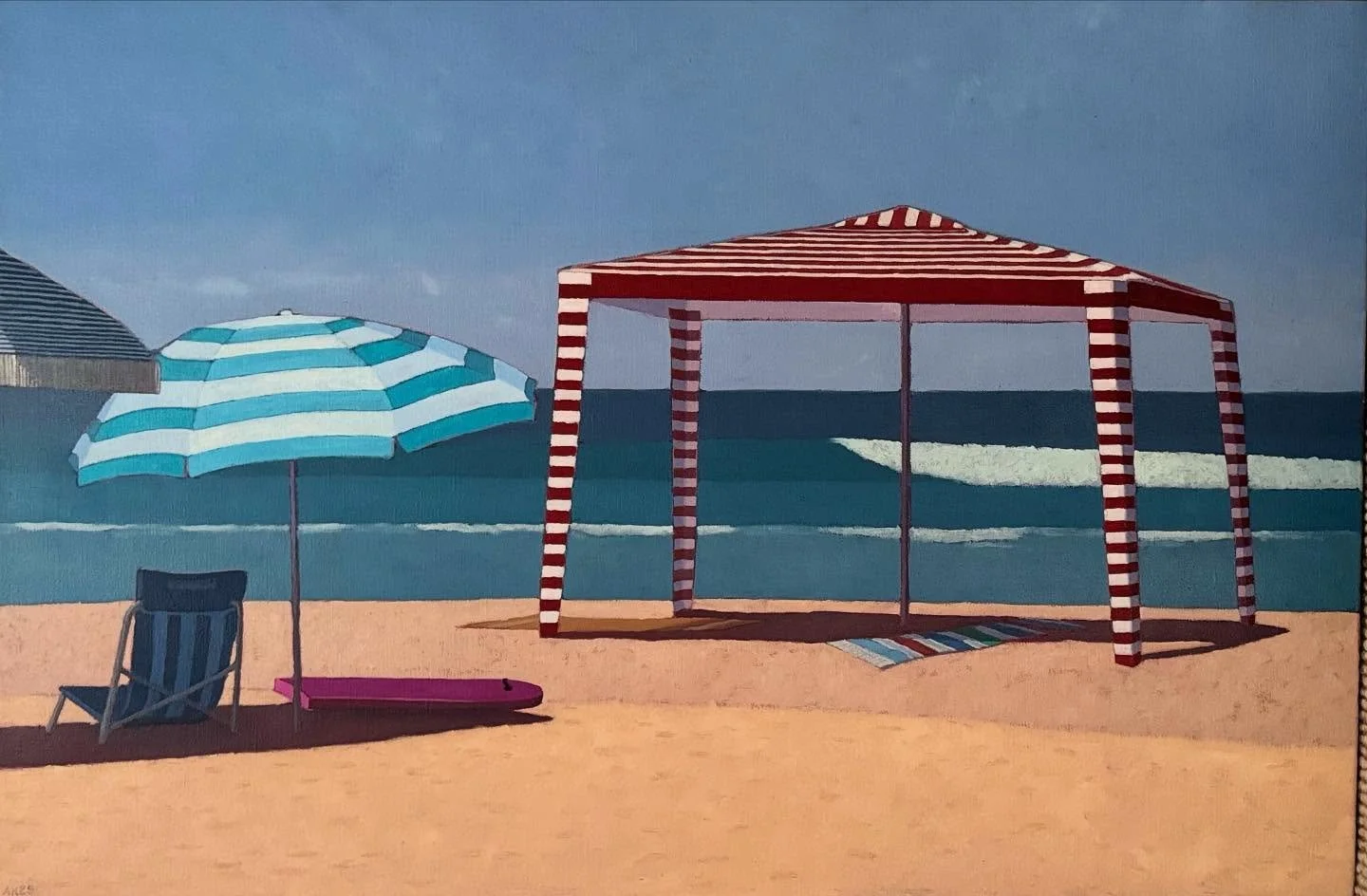 Recently completed painting, &ldquo;Australian Beach Pattern II&rdquo;, 61cm x 91cm, oil on linen