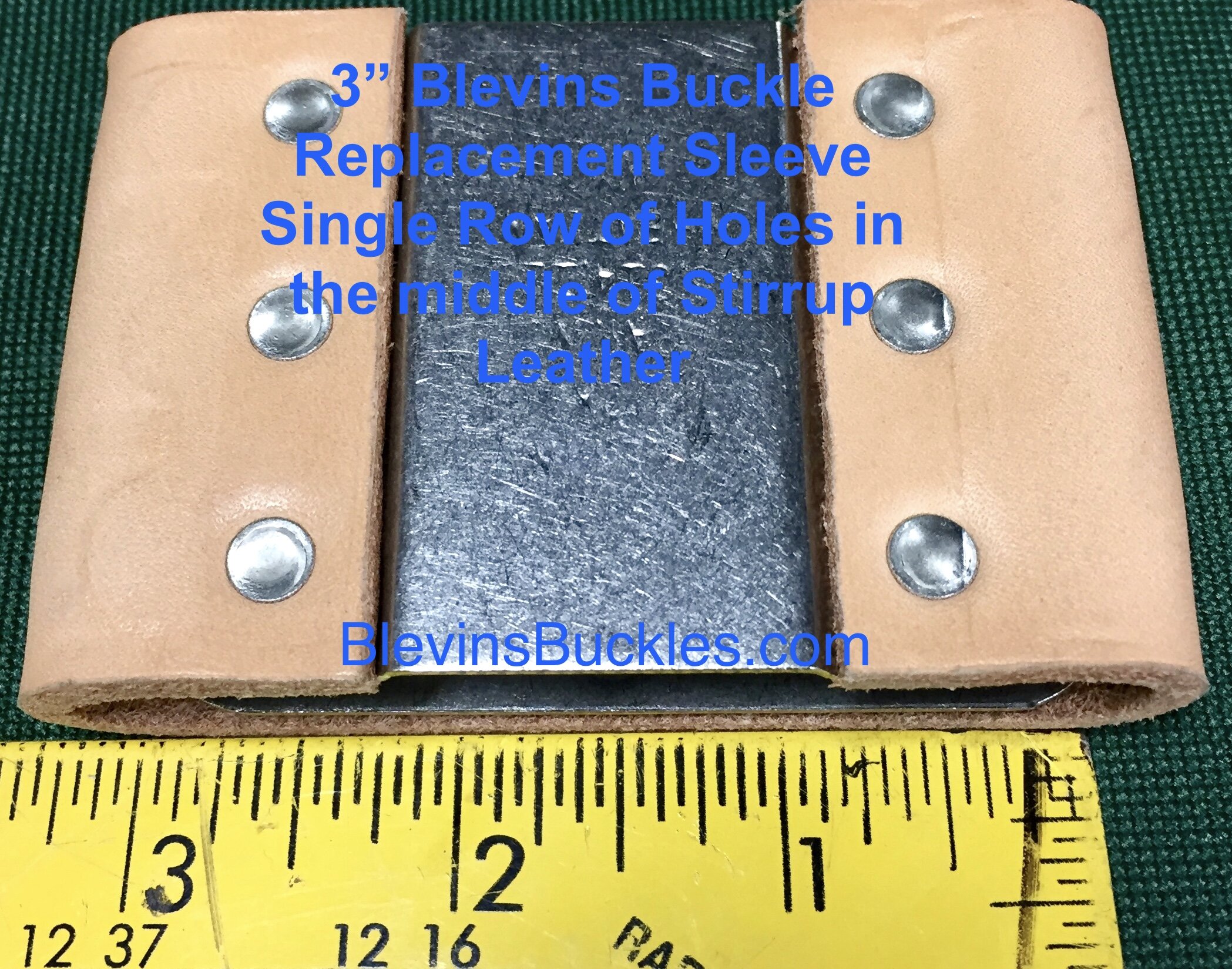Blevins Type Buckle Metal Replacement Sleeve 3 inch Vertical by Bar H 