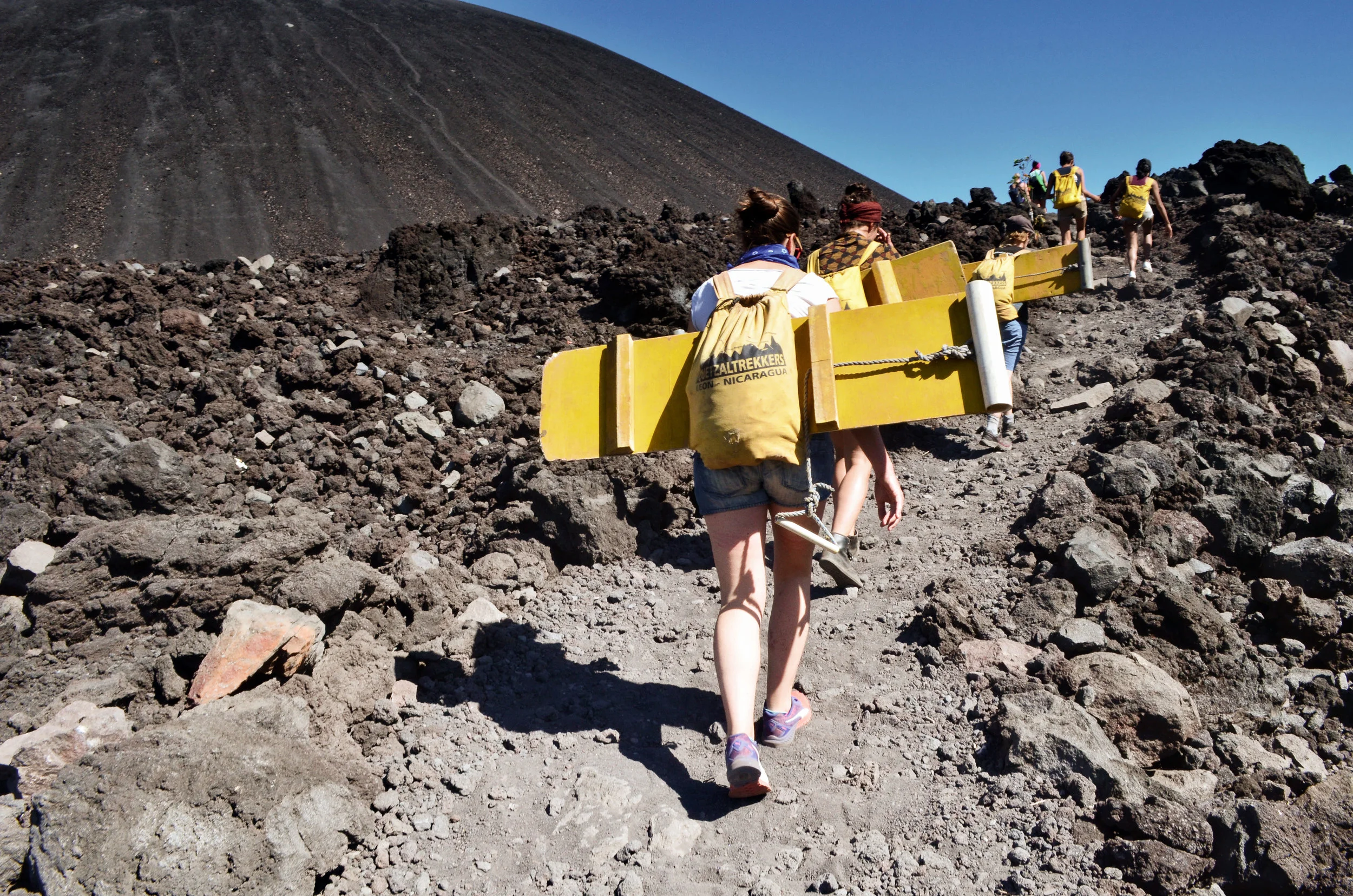 Hiking up Cerro Negro