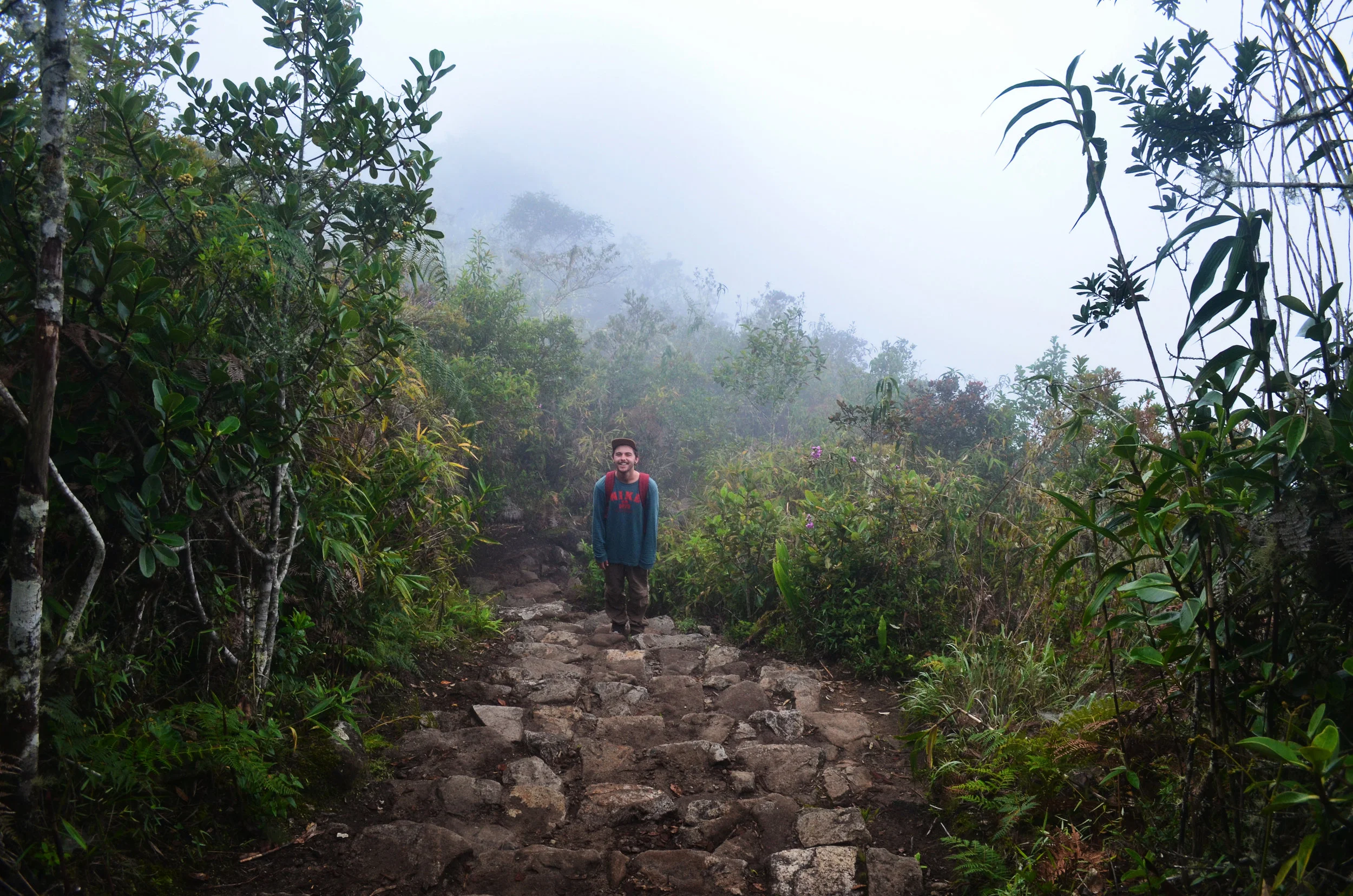 A quick break on the hike up Machu Picchu Mountain