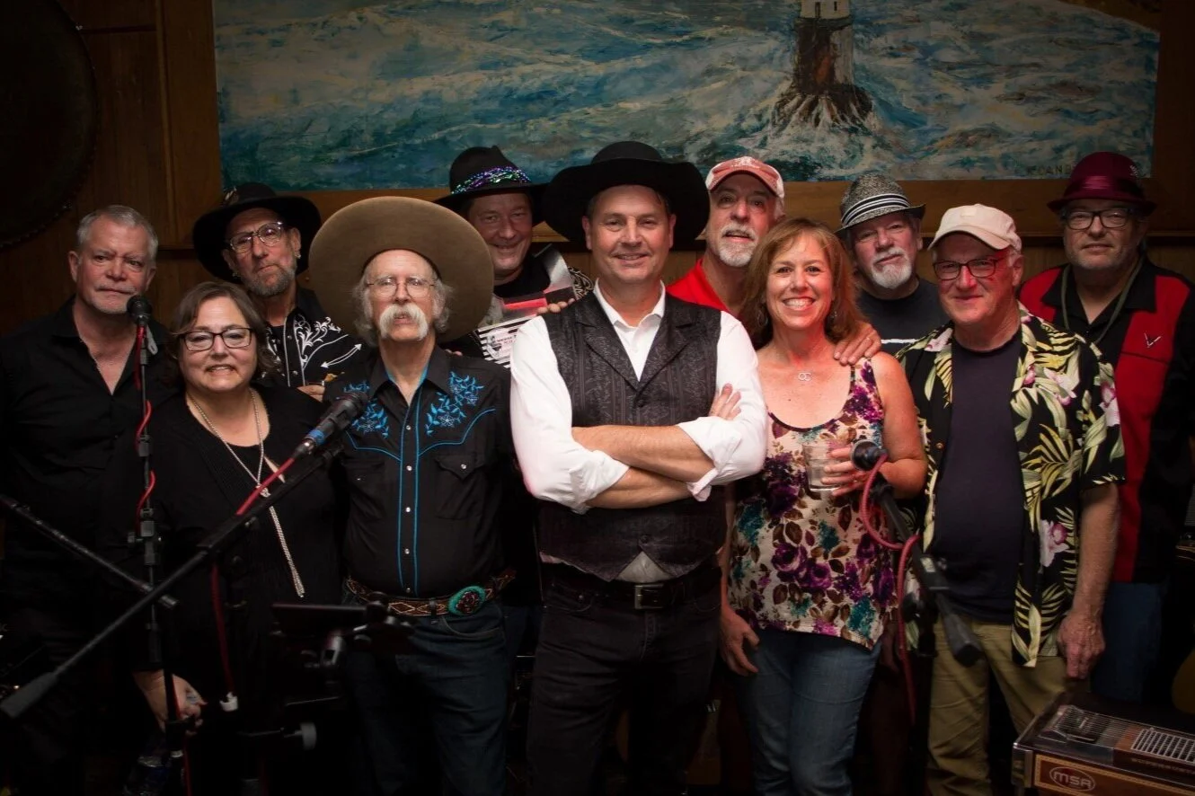 L to R, Front: Amy Wolgamott, Dick Bay, Geoff Mack, Sandy Geller, Andrew Chilson; Back: Michael Whiteley, Mark Petrella, Brian Dettor, Charlie Fager, Carl Upthegrove & Jim Lehmann