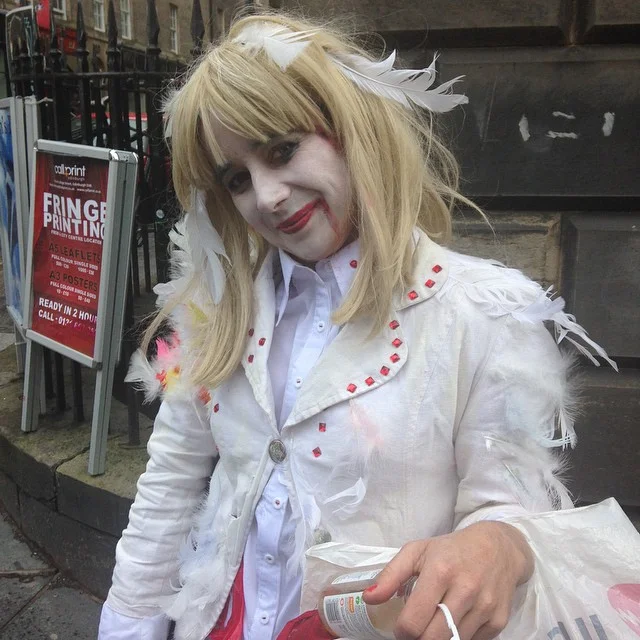 The Seagull outdoor performance Edinburgh Fringe 2014, image credit Van Badham