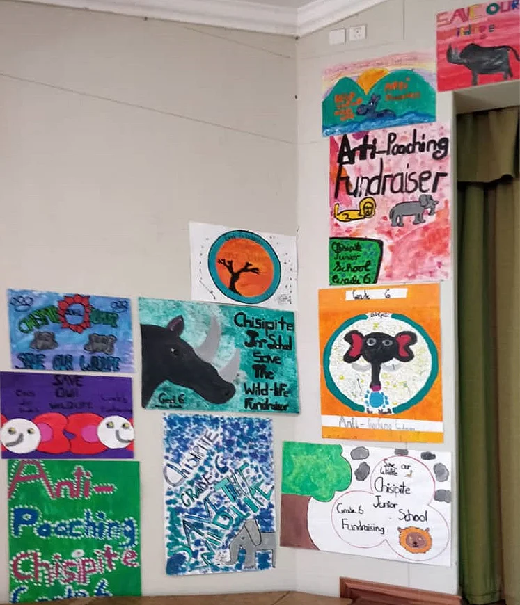 Some of this year's artwork on display from the Grade 6 girls of Chisipite Junior School.