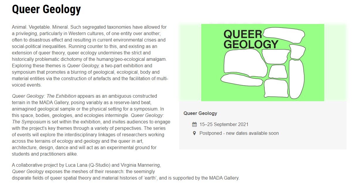 Queer Geology Exhibition