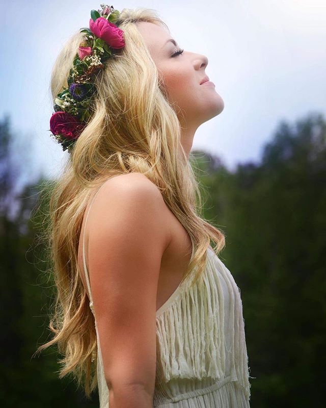 You may recognize the floral crown in this photo...it was the original inspiration for this beautiful mommas 6 month photoshoot for her daughter a few years later! #floralcrown #flower #model #shopbluedoor #earthangel #lookbook #dslr #photography #ph