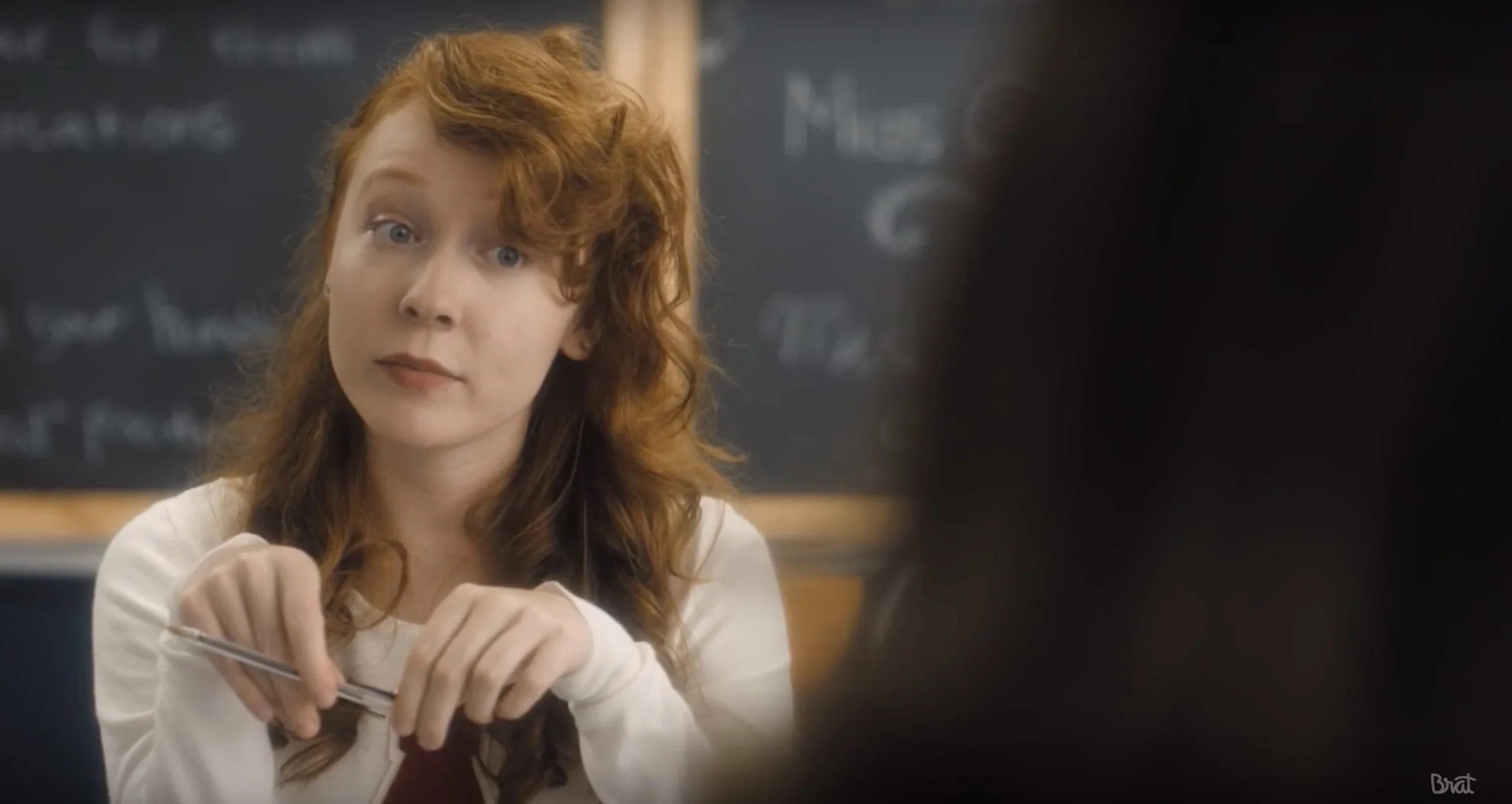 GLENNELLEN ANDERSON as cheerleader and glee club leader, Linda, in BRAT’s YouTube series, A GIRL NAMED JO (starring Annie LeBlanc and Addison Reicke ).