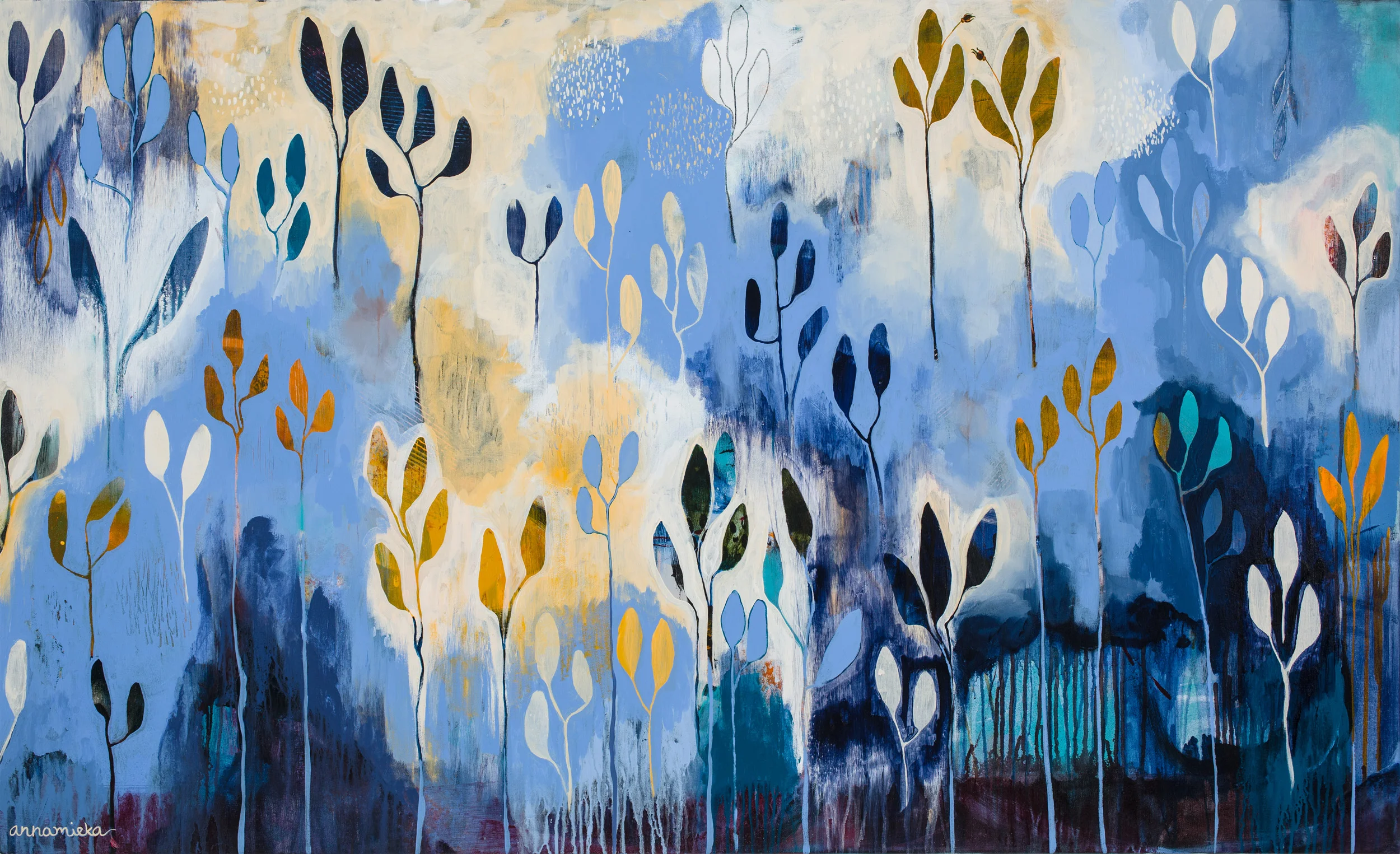 Deep Blue Meditation Large Reproduction