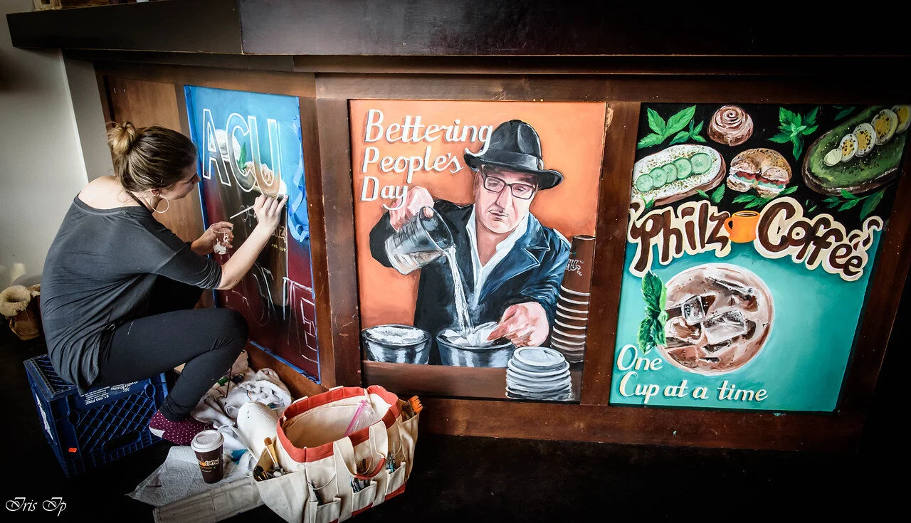 Philz Coffee Shop Murals 